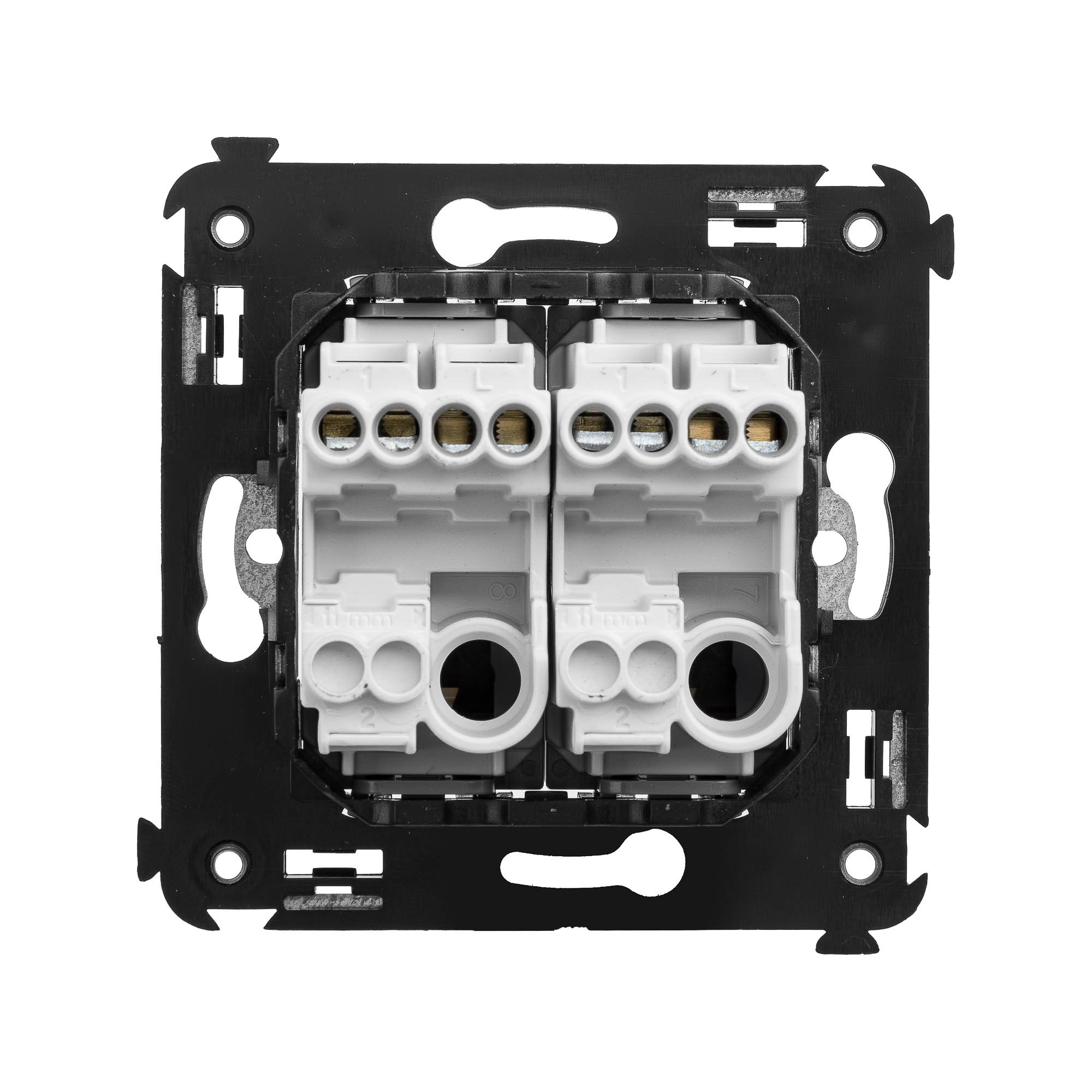 Кнопка двухклавишная в стену, "Avanti", "Белое облако"