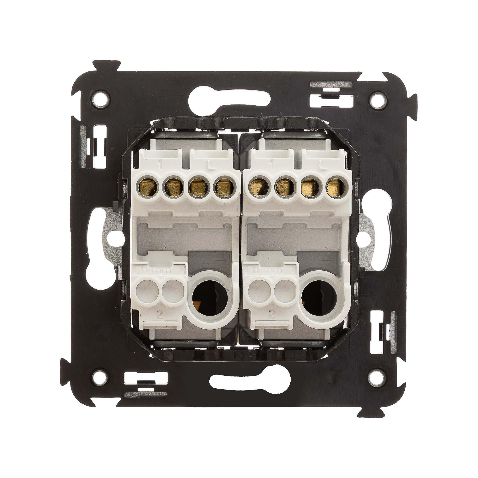 Кнопка двухклавишная в стену, "Avanti", "Ванильная дымка"