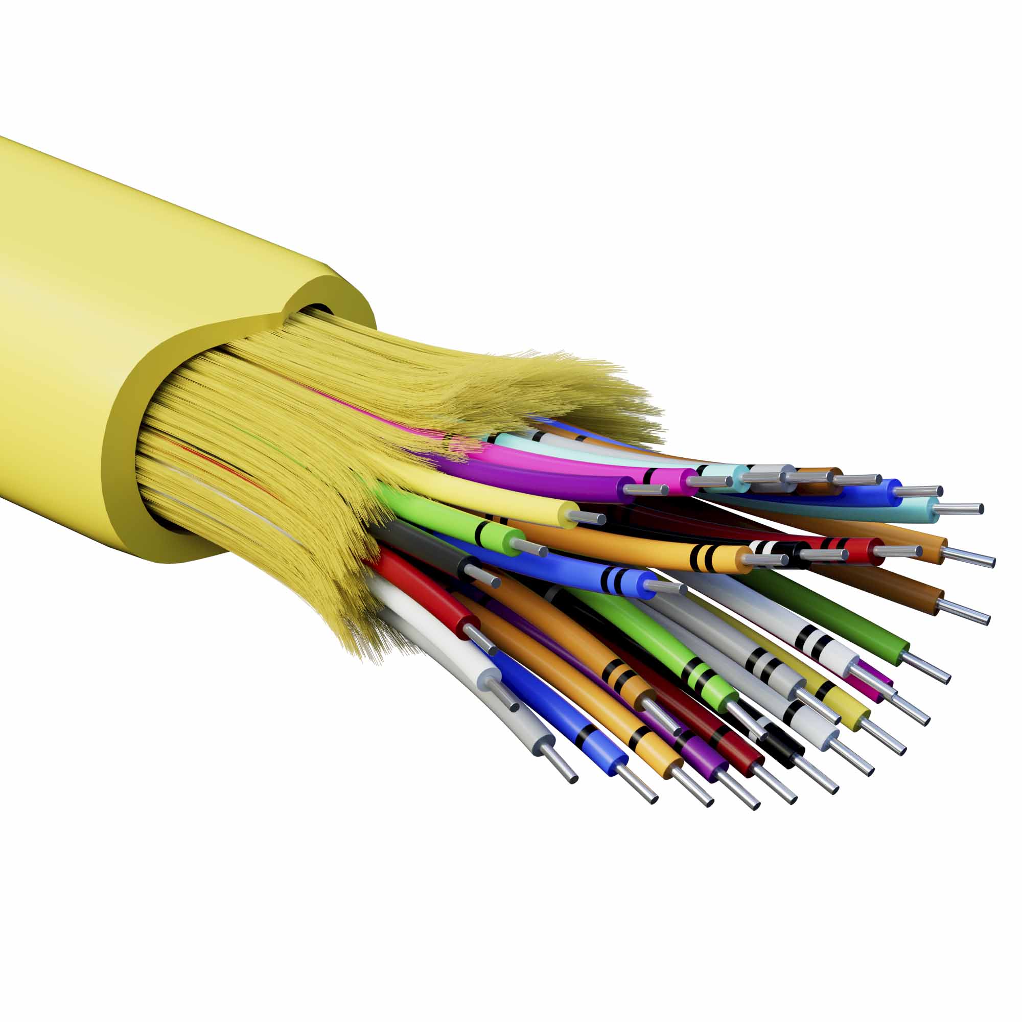 Кабель волоконно-оптический, распределительный, арамидные упрочняющие нити, для внутренней прокладки, нг(А)-HF, 32 ОВ, категорияOS2 (G.652.D) плотный буфер, 0,4 кН, барабан 500 м