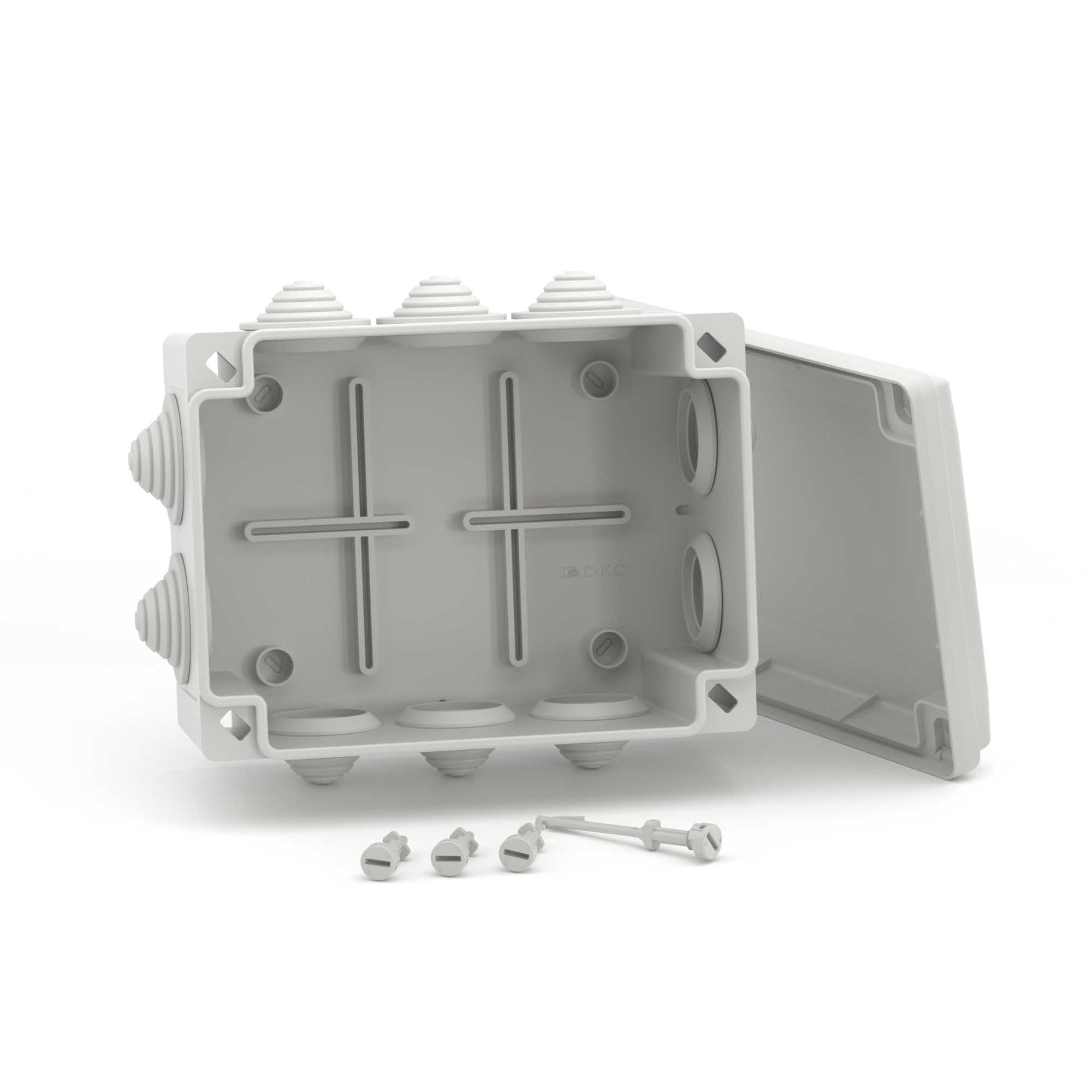 Коробка ответвит. с 10 кабельными вводами д.32мм, IP55, 190х140х70мм