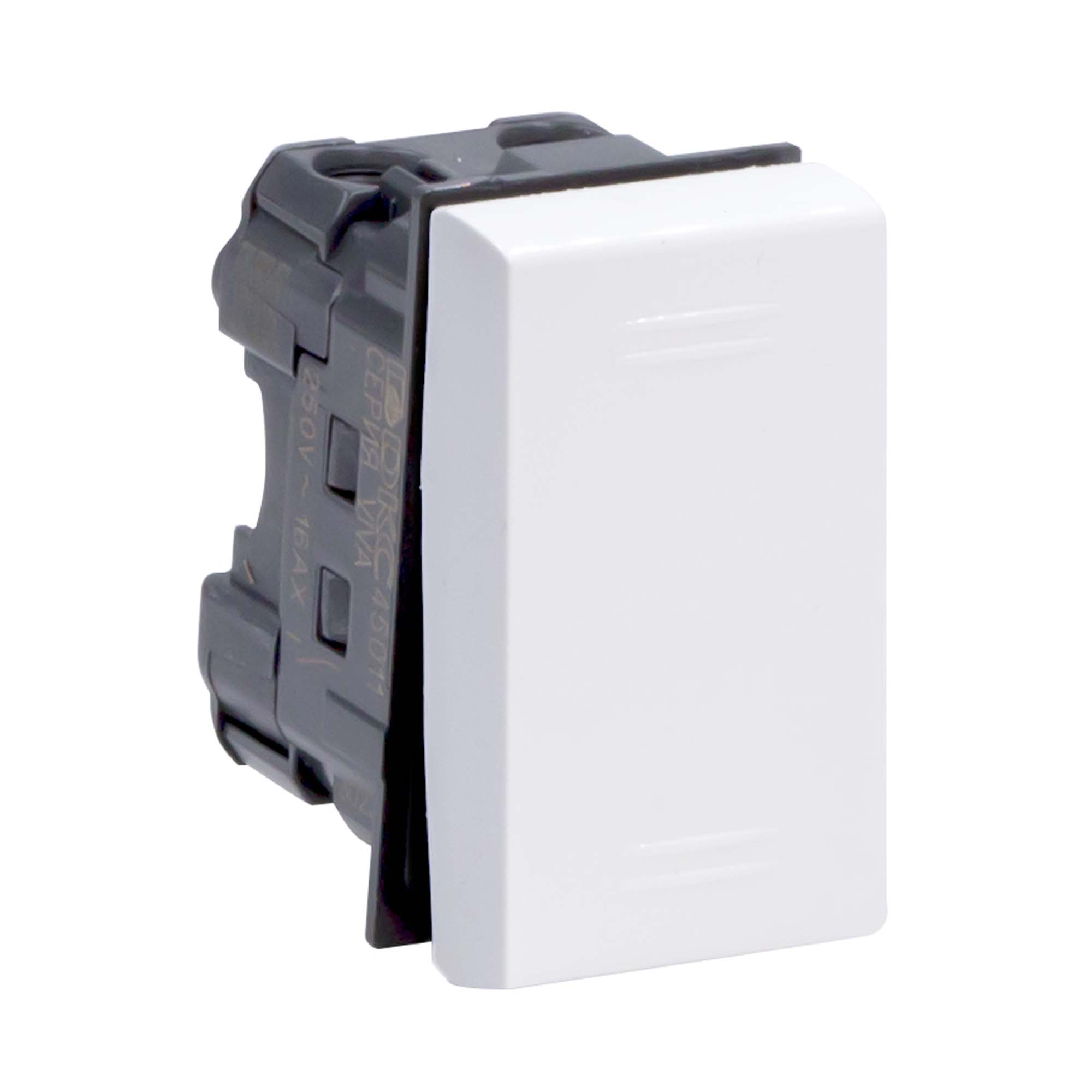 Выключатель однополюсный, "Viva", 1 мод., белый