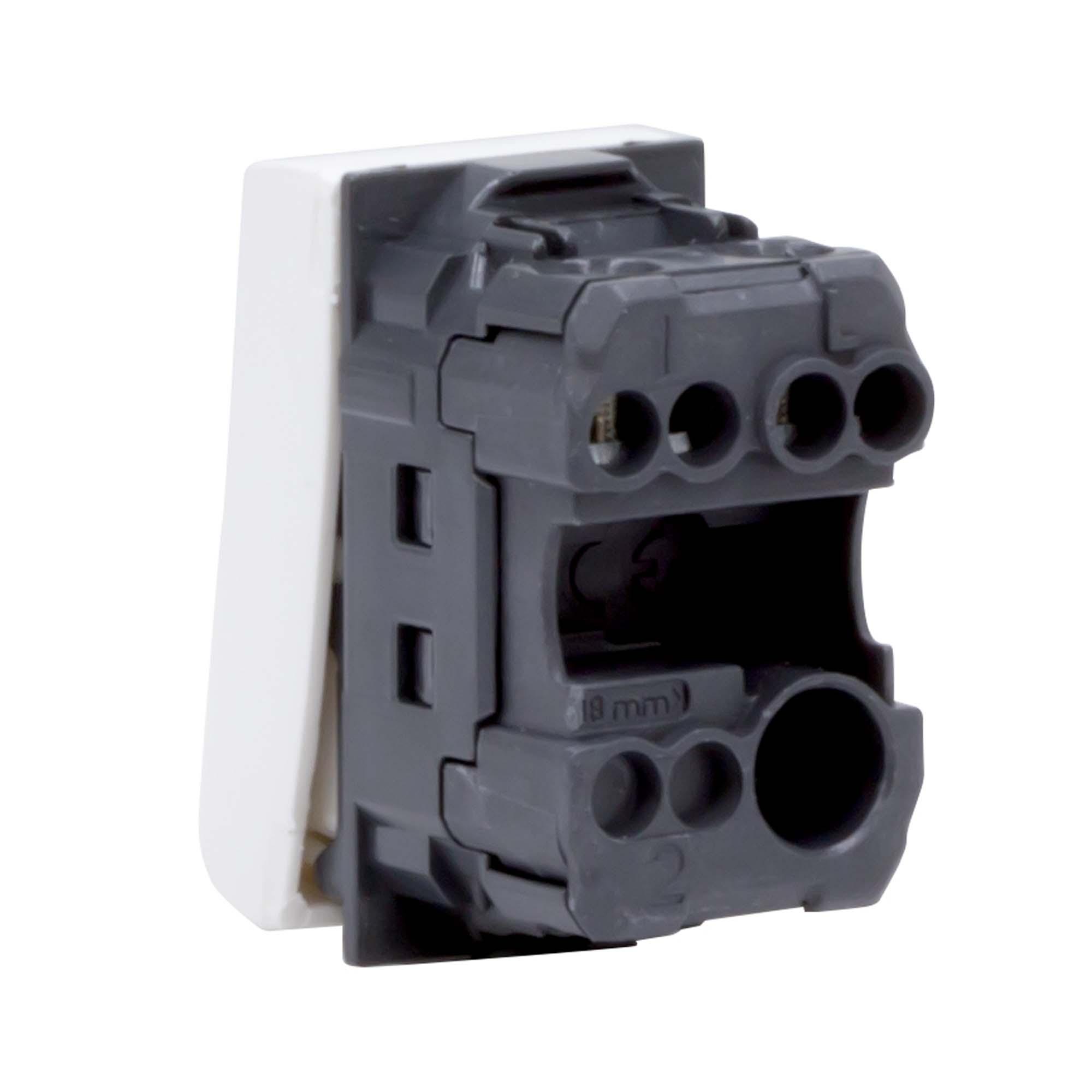 Выключатель однополюсный, "Viva", 1 мод., белый