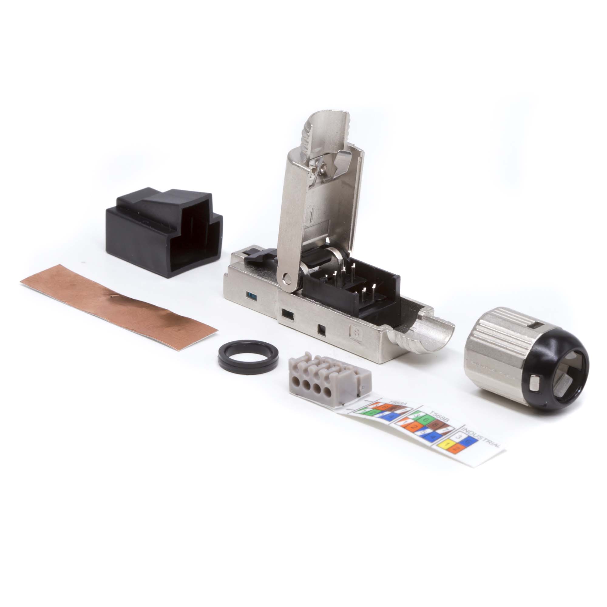 Коннектор полевого монтажа (Tool Less) 8P8C CAT 6 экранированный