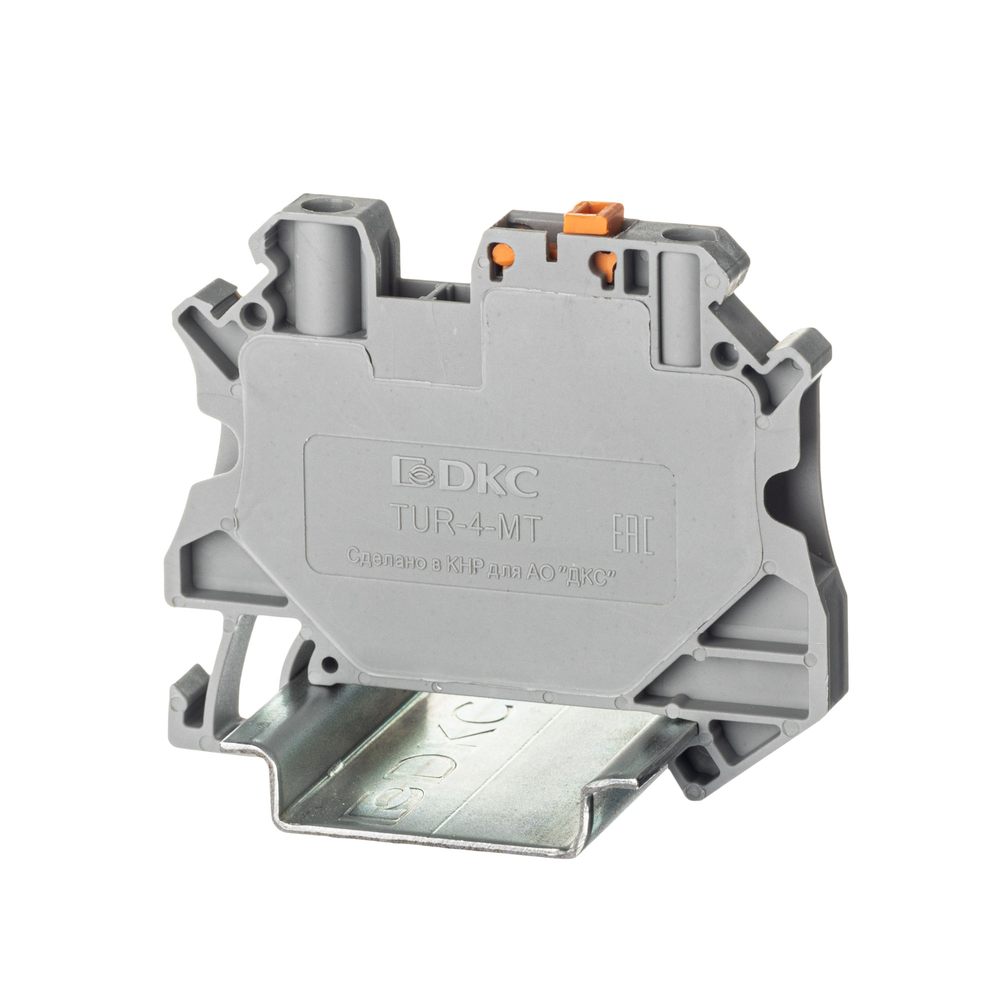 Клемма расцепительная, винтовой зажим, 2 точки подключения, 4 кв.мм, серая