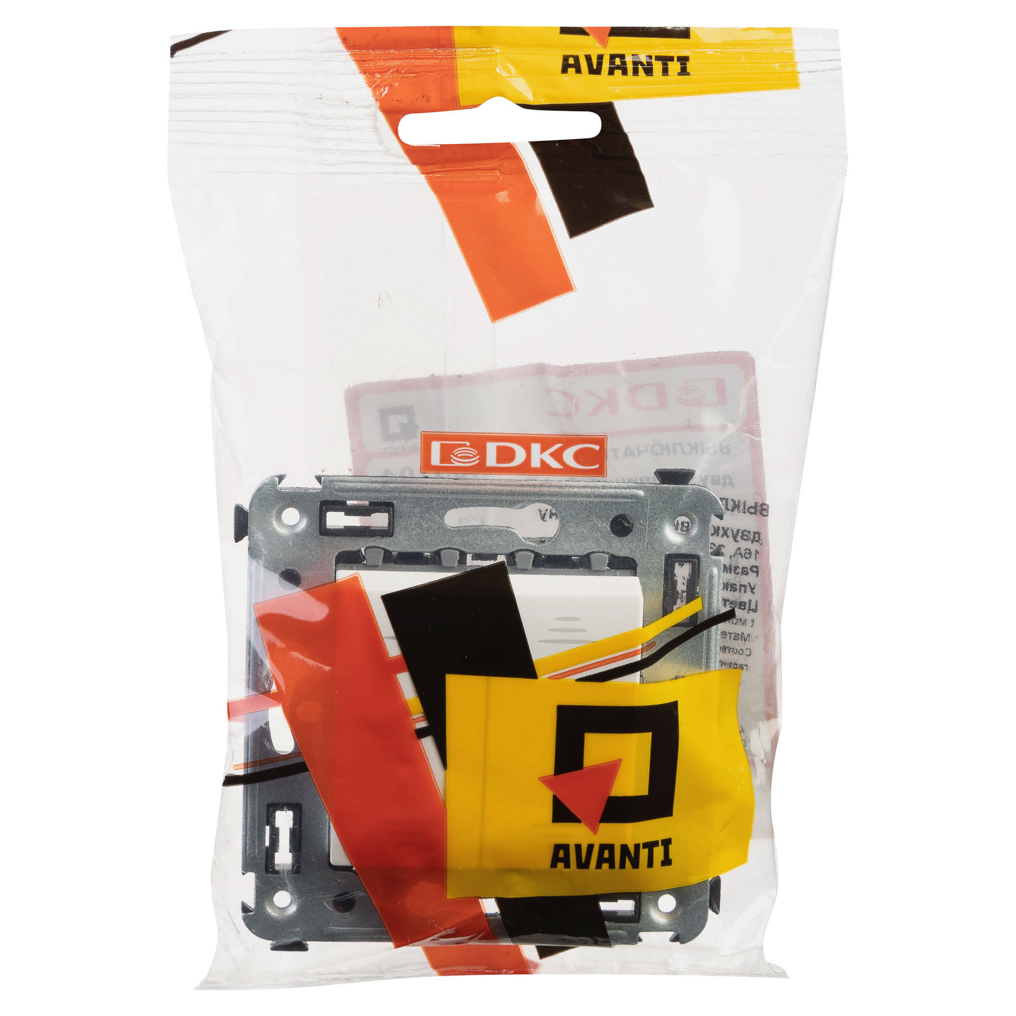 Выключатель двухклавишный в стену, "Avanti", "Белое облако"