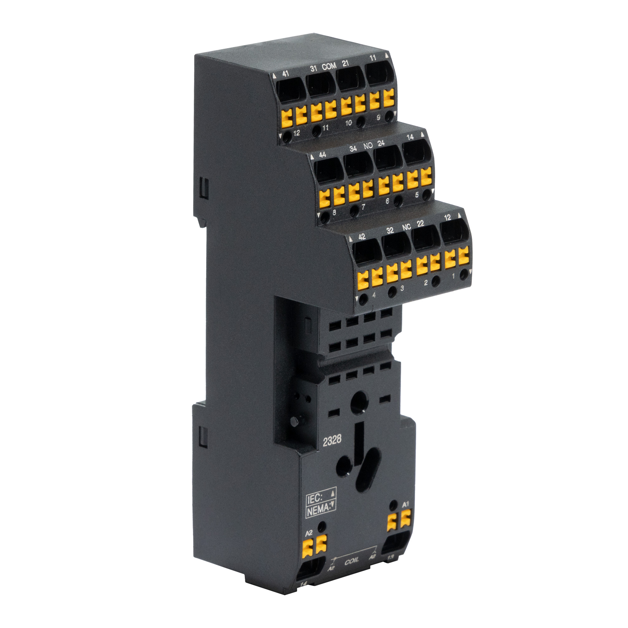 Колодка с клеммами push-in для реле на 4 группы