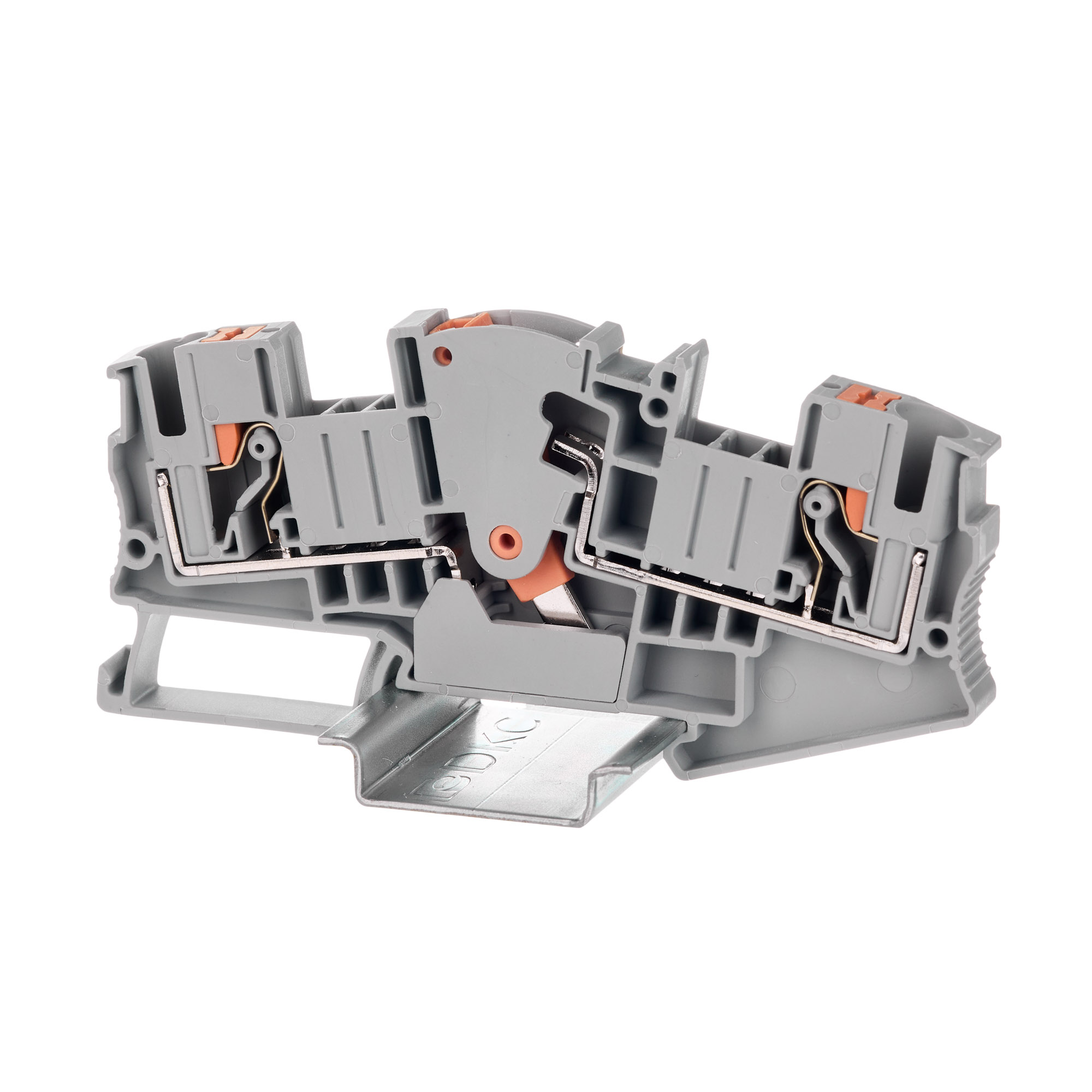 Клемма для измерительных трансформаторов, зажим push-in, 2 точкиподключения, 6 кв.мм, серая