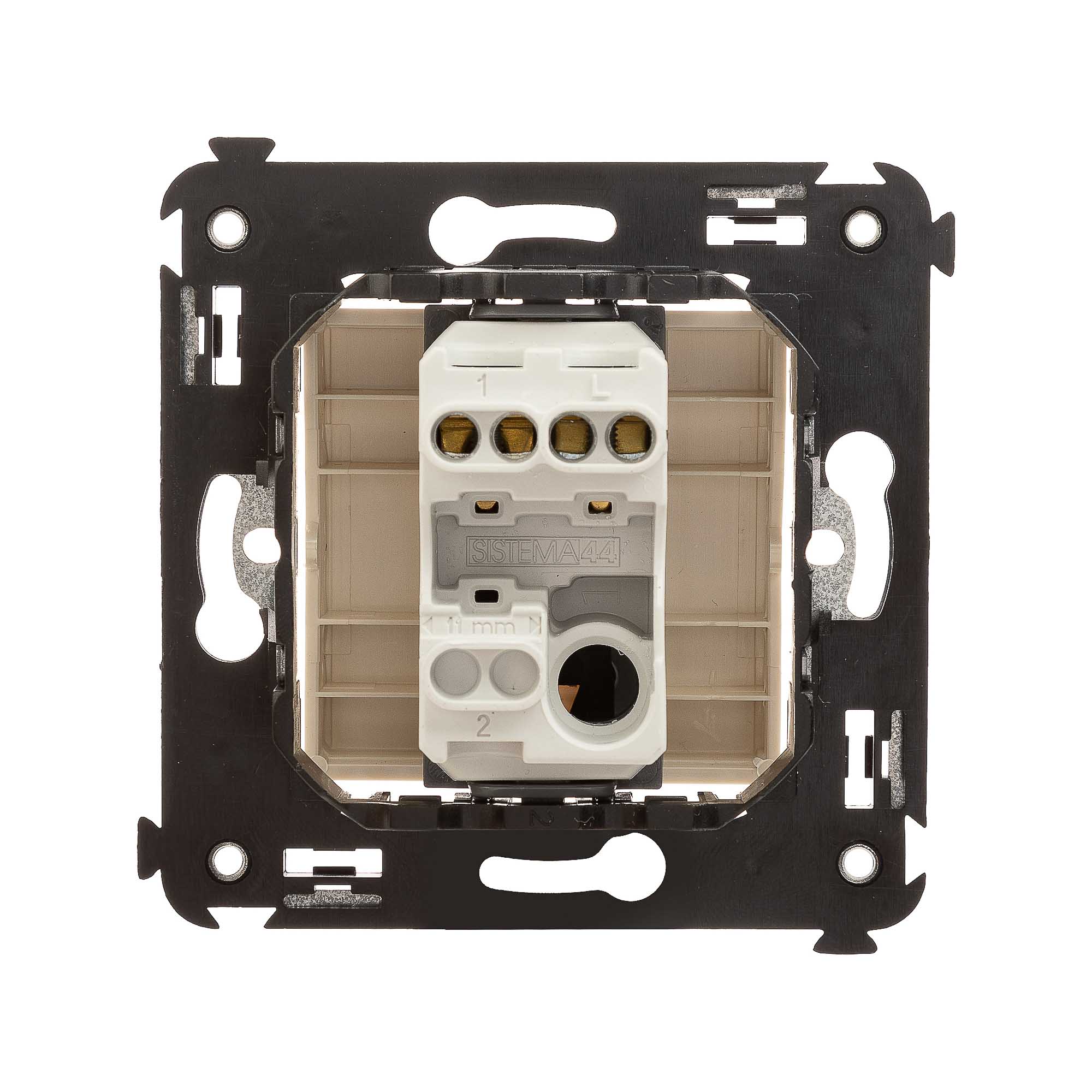 Кнопка одноклавишная в стену, "Avanti", "Ванильная дымка"