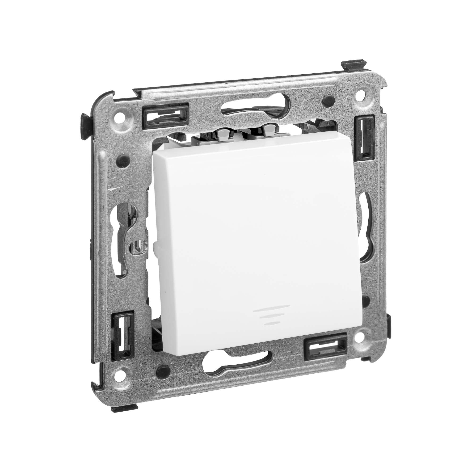 Кнопка одноклавишная в стену, "Avanti", "Белое облако"