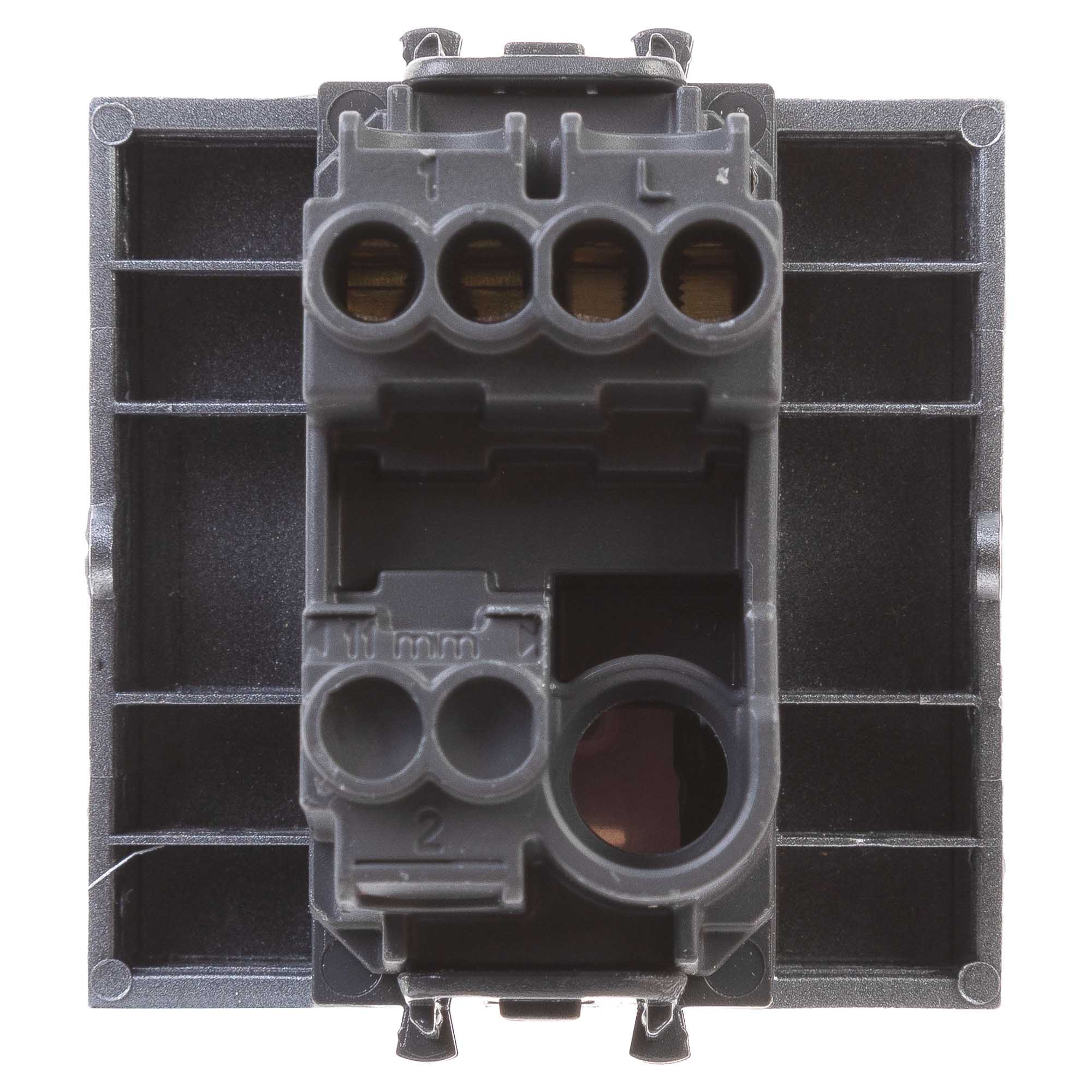 Кнопка одноклавишная модульная, "Avanti", "Закаленная сталь", 2 модуля