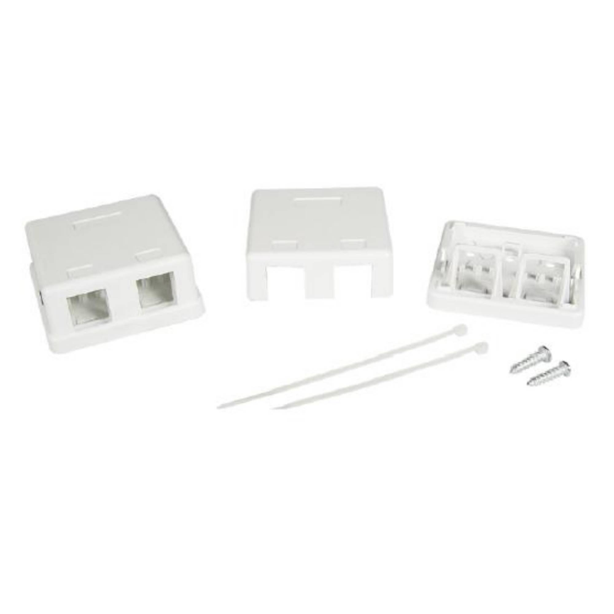 Универсальная розетка, 2 порта  для модулей Keystone