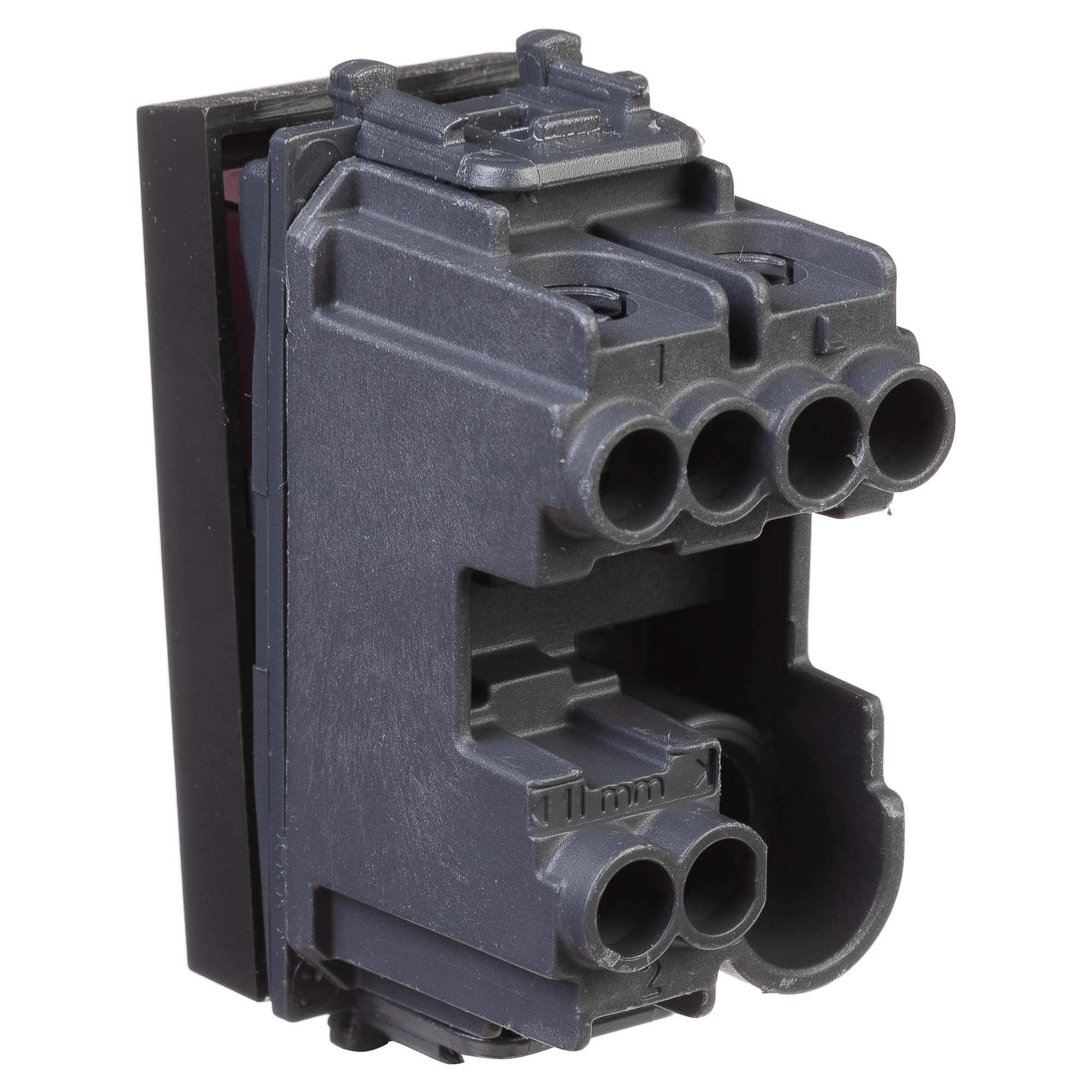 Переключатель модульный, "Avanti", "Черный матовый", 1 модуль