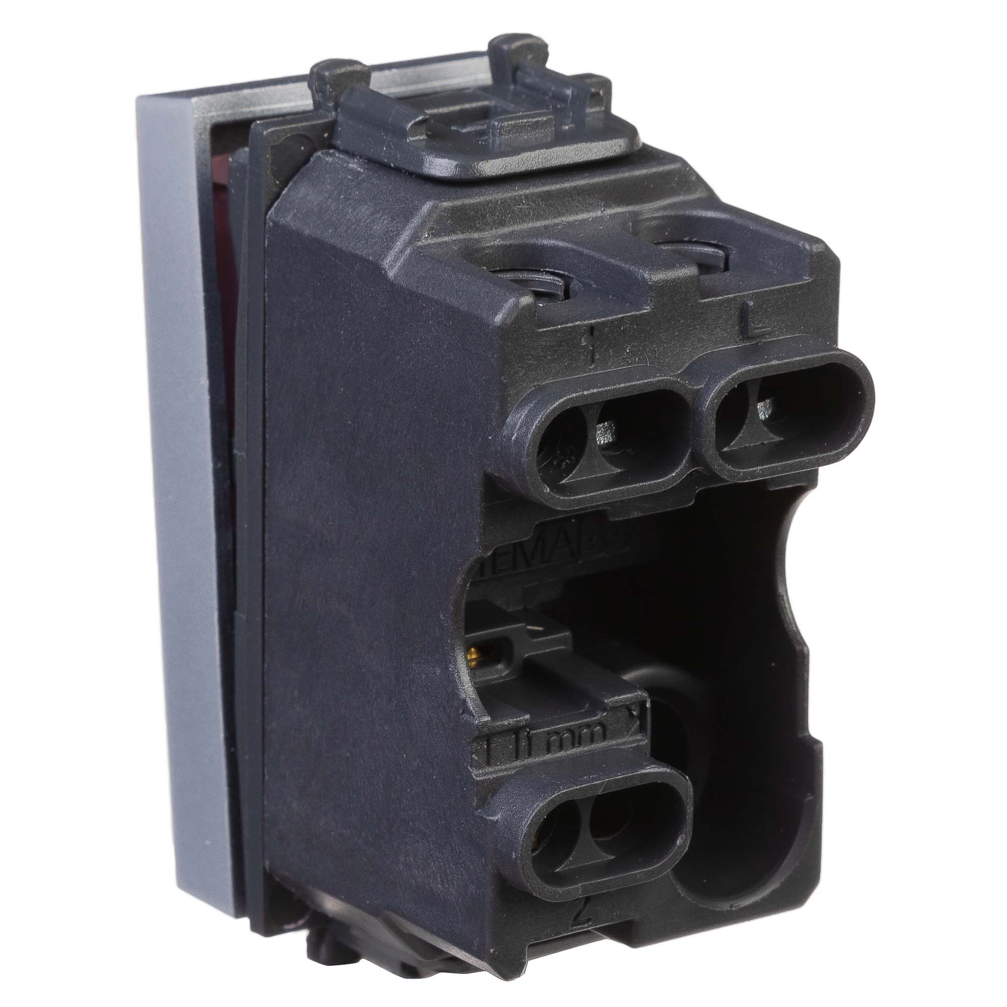 Переключатель модульный, "Avanti", "Закаленная сталь", 1 модуль