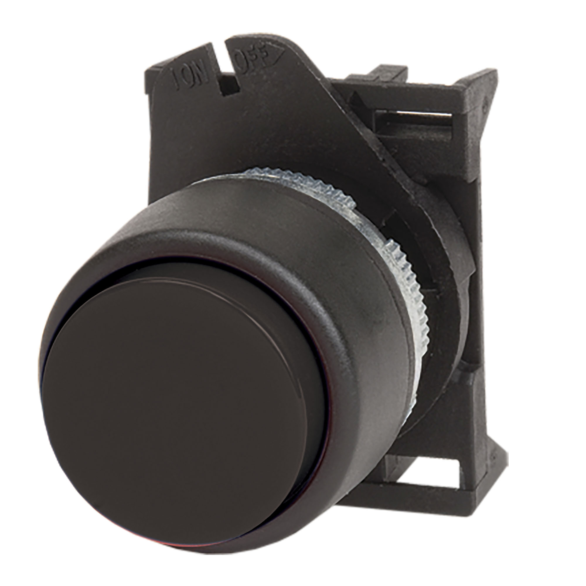 Головка кнопки выпуклая без фиксации, черная