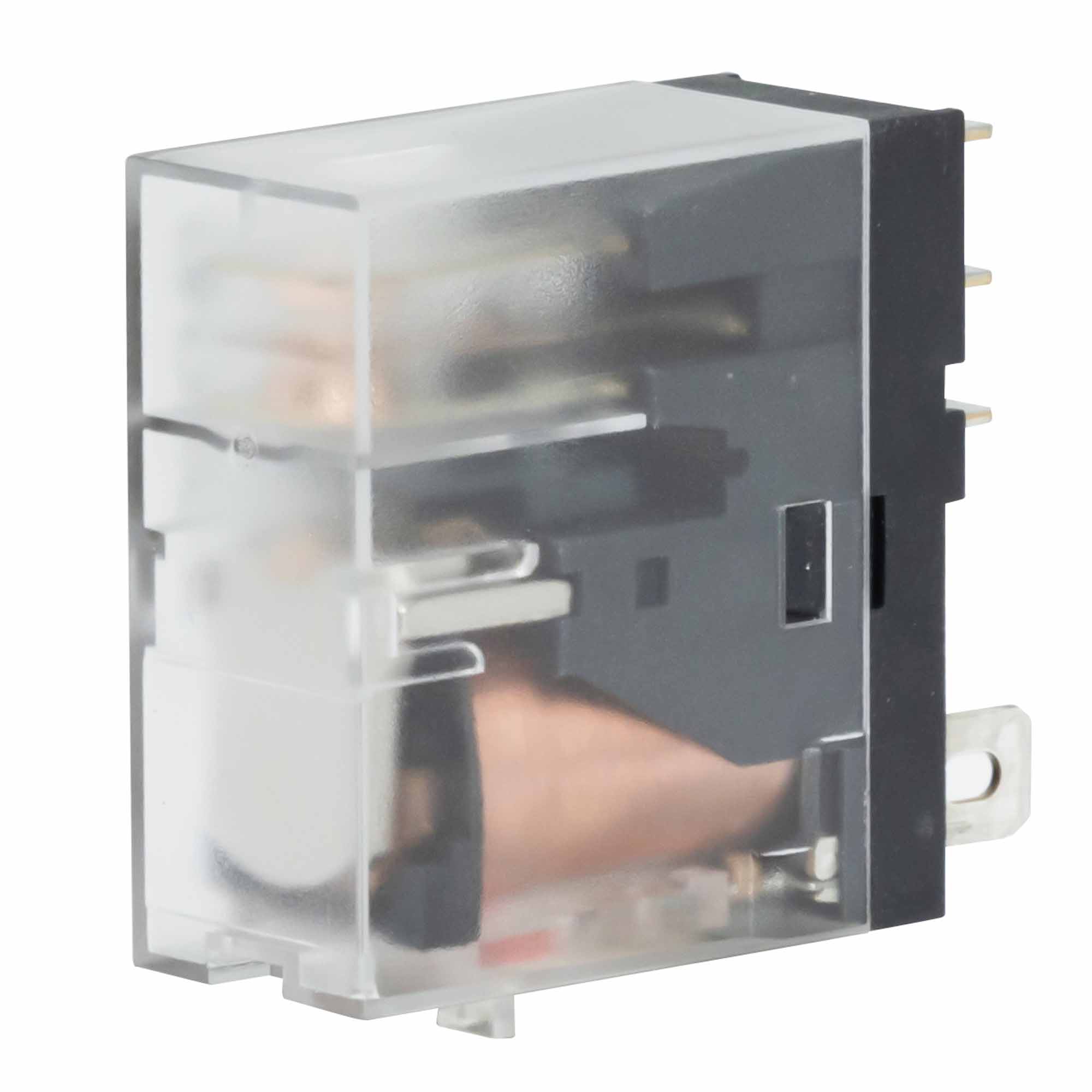 Реле миниатюрное промышленное, 1CO, ком. ток 12А, AgSnO2, напряжение 230V AC, опция: светодиод