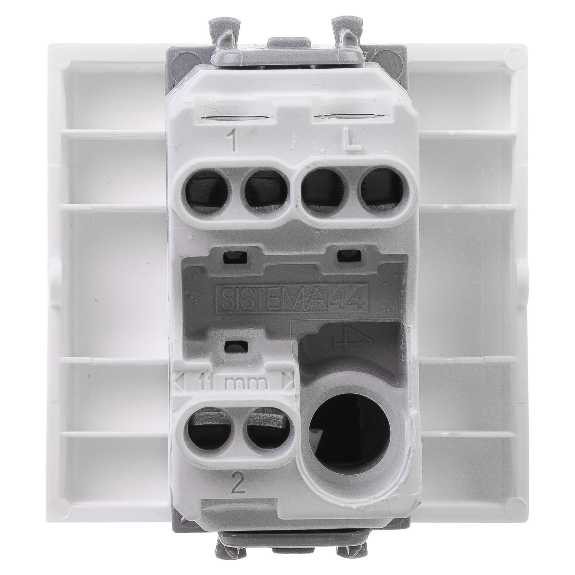 Переключатель одноклавишный модульный, "Avanti", "Белое облако", 2модуля