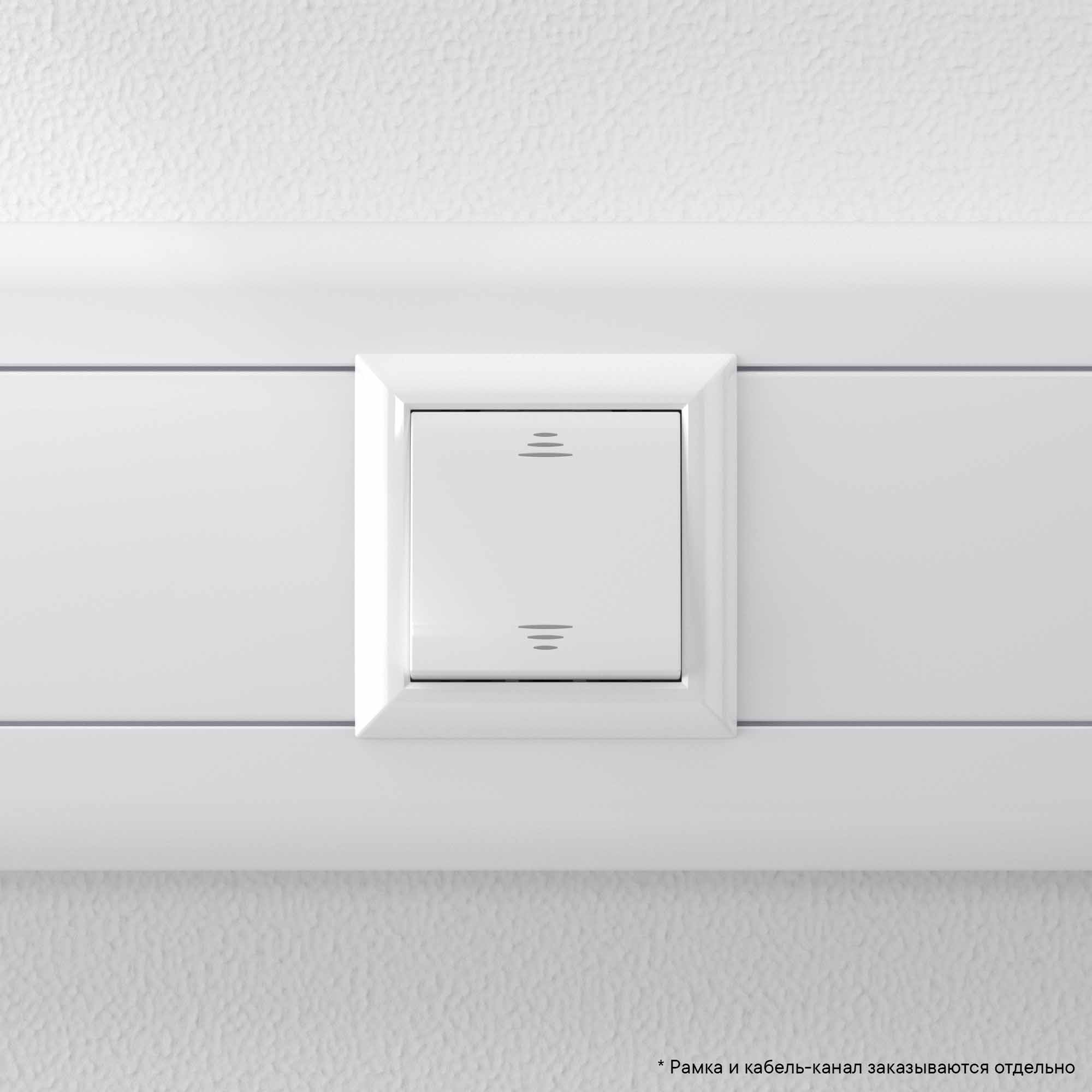 Переключатель одноклавишный модульный, "Avanti", "Белое облако", 2модуля