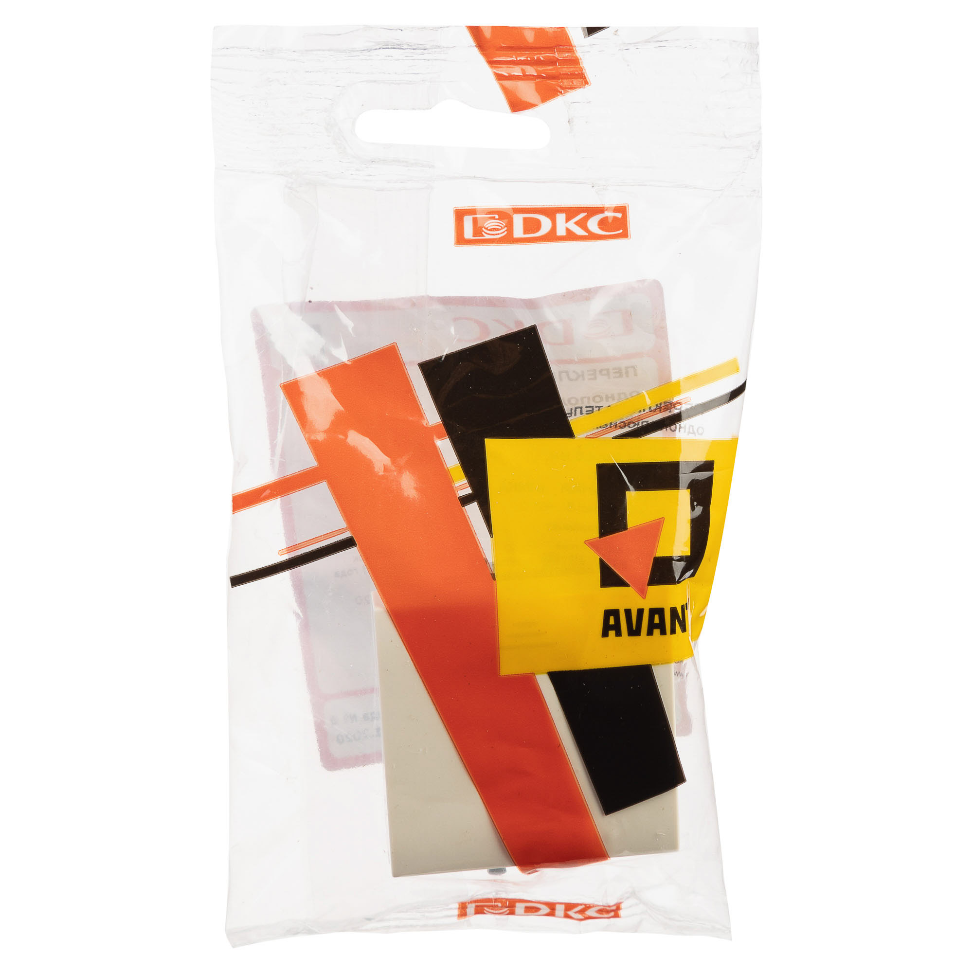 Переключатель одноклавишный модульный, "Avanti", "Ванильная дымка", 2 модуля