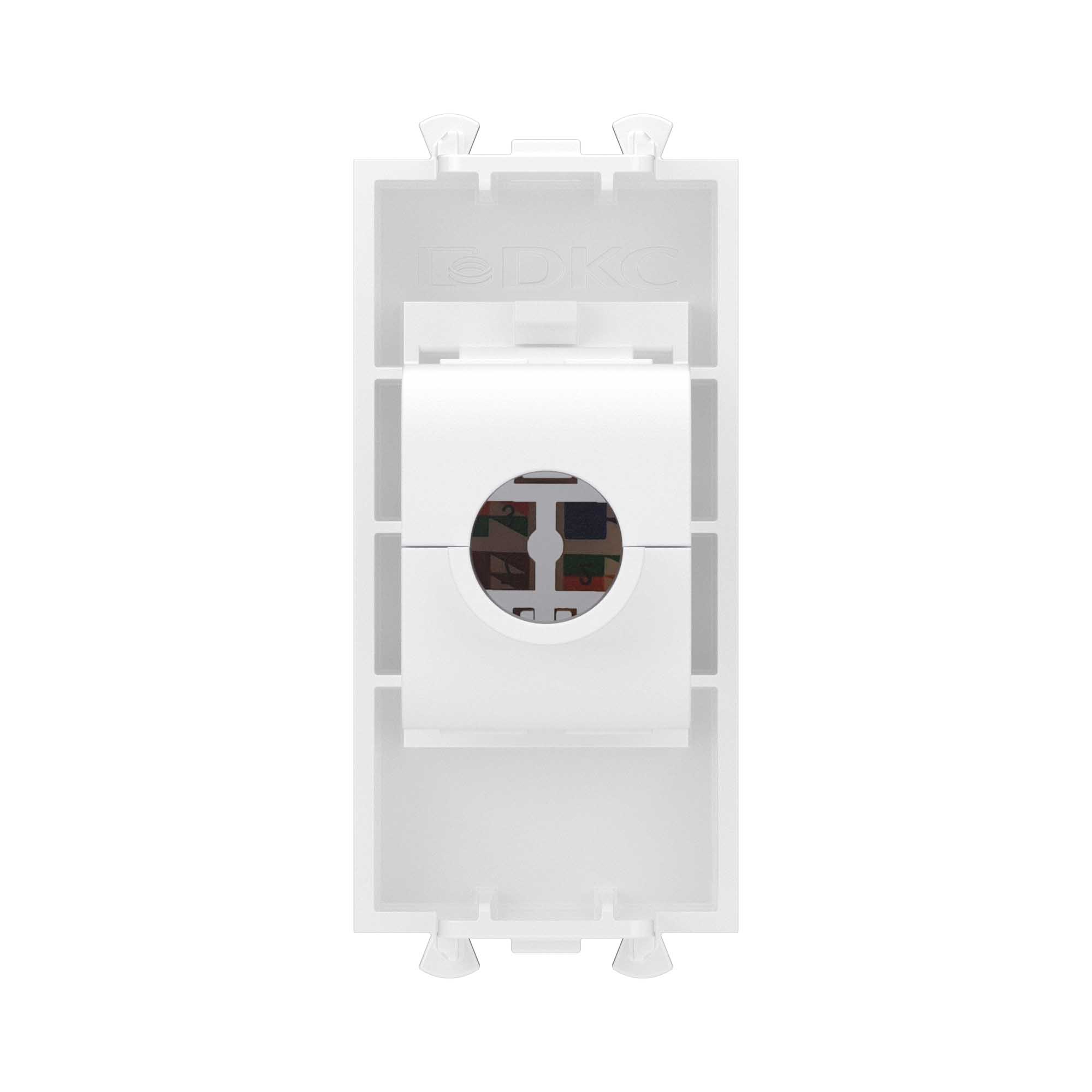 Компьютерная розетка RJ-45 без шторки модульная, кат.5е, "Avanti", "Белое облако", 1 модуль