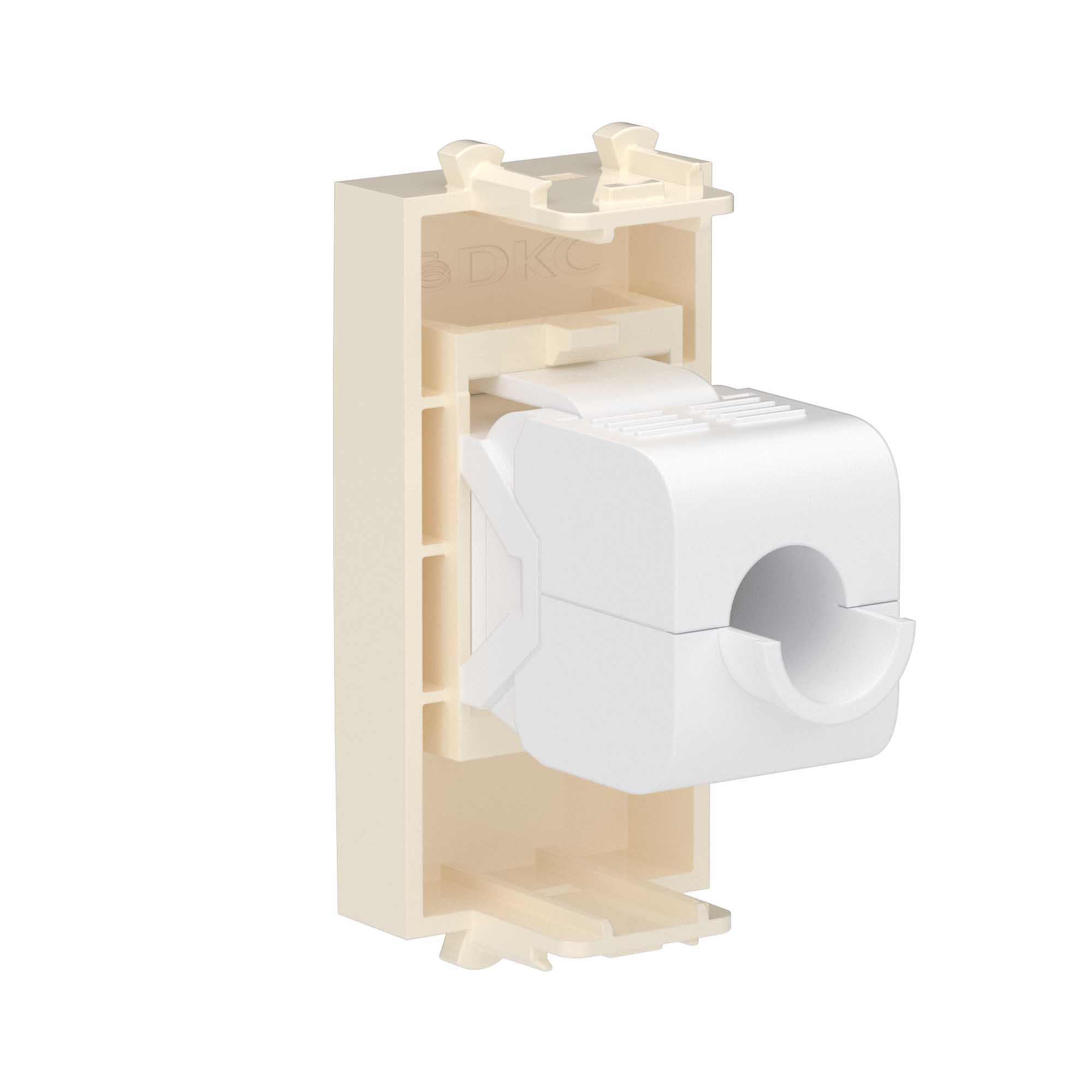 Компьютерная розетка RJ-45 без шторки модульная, кат.5е, "Avanti", "Ванильная дымка", 1 модуль