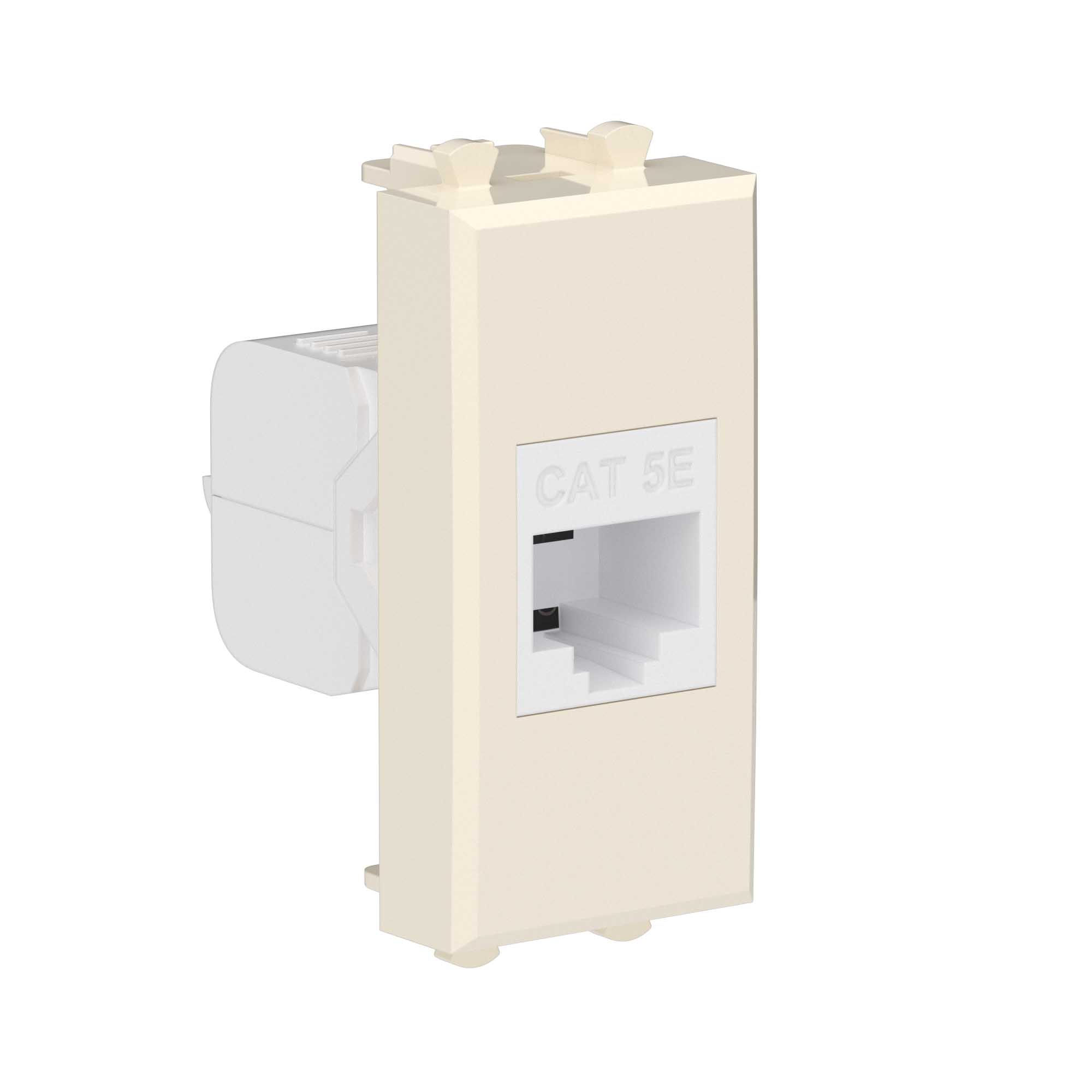 Компьютерная розетка RJ-45 без шторки модульная, кат.5е, "Avanti", "Ванильная дымка", 1 модуль