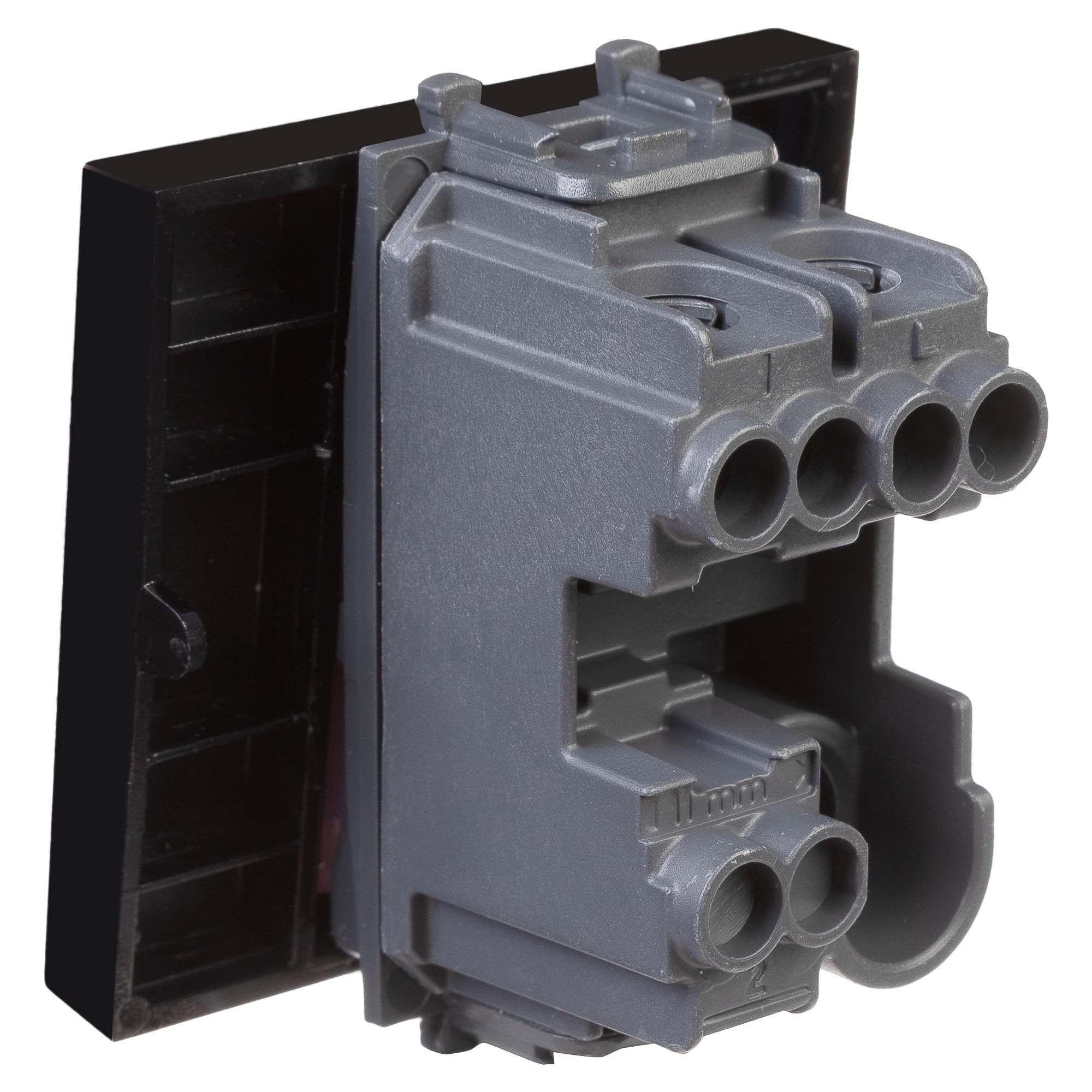 Кнопка одноклавишная модульная, "Avanti", "Черный квадрат", 2 модуля