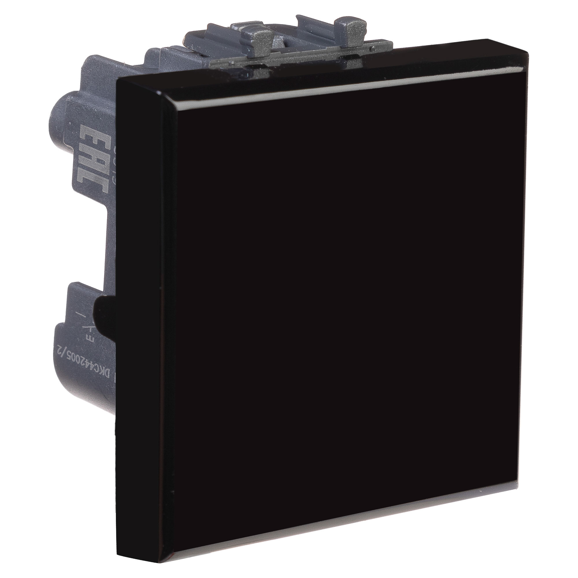 Кнопка одноклавишная модульная, "Avanti", "Черный квадрат", 2 модуля