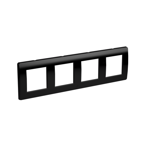 Рамка на 2+2+2+2 модуля (четырехместная), черная