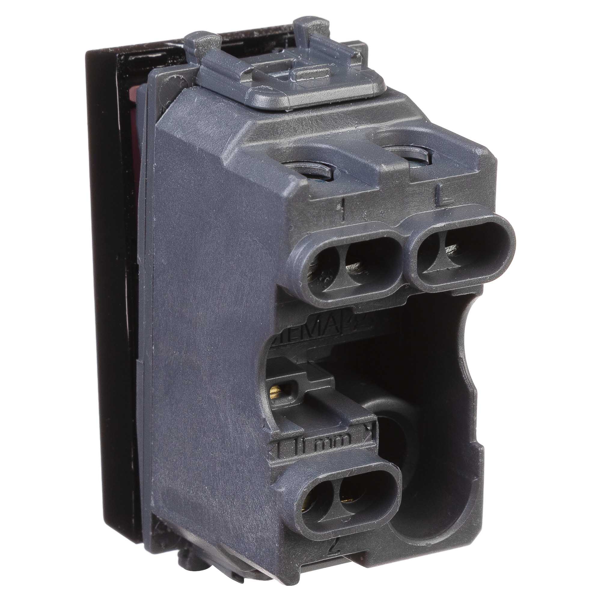 Переключатель модульный, "Avanti", "Черный квадрат", 1 модуль