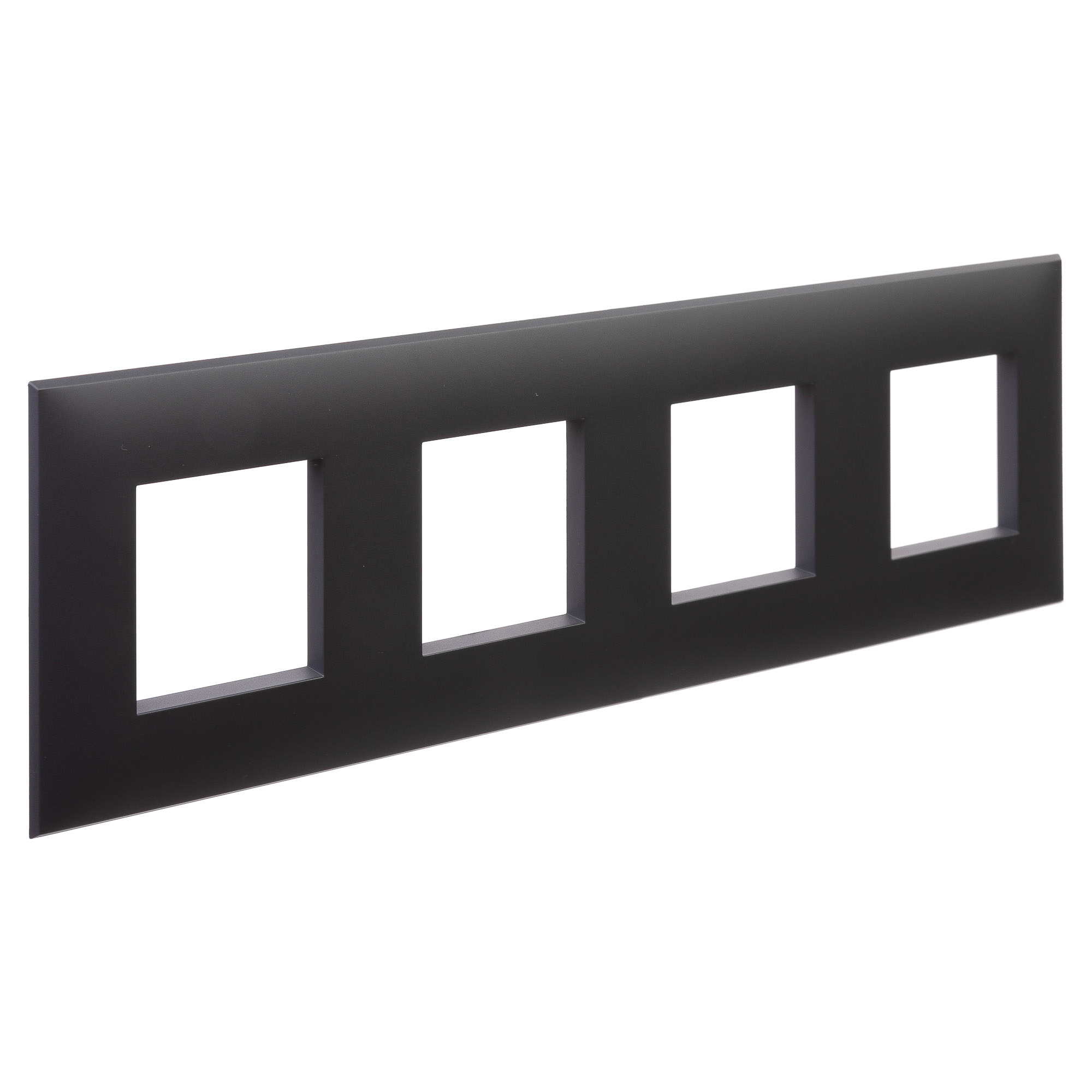 Рамка "Avanti", "Черный матовый", 4 поста (8 мод.)