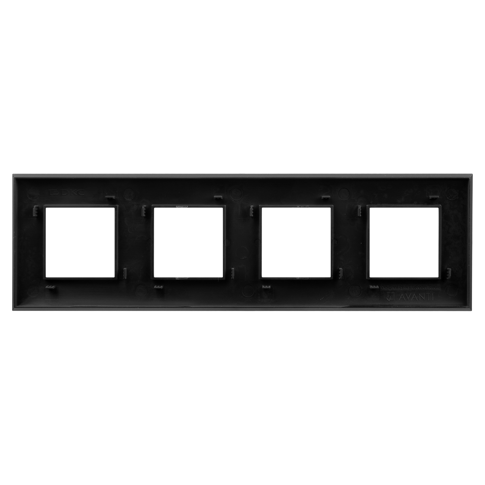 Рамка "Avanti", "Черный матовый", 4 поста (8 мод.)