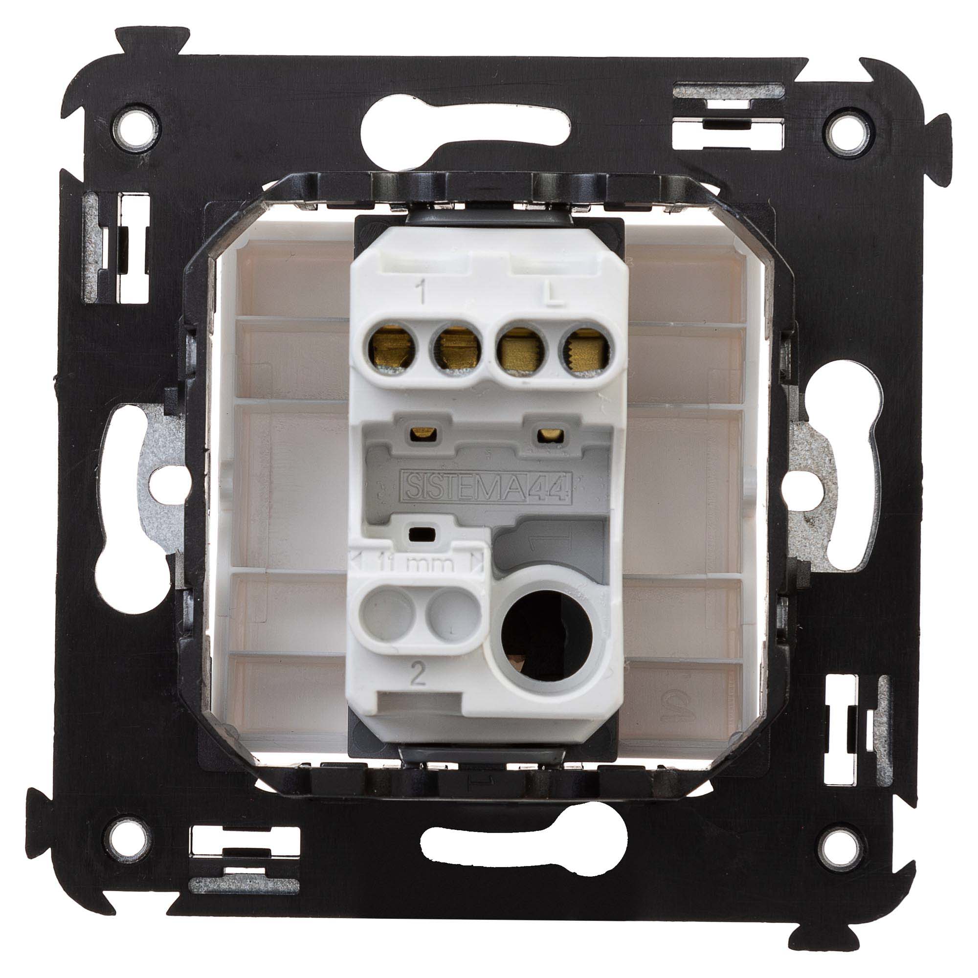 Выключатель одноклавишный в стену, "Avanti", "Белое облако"