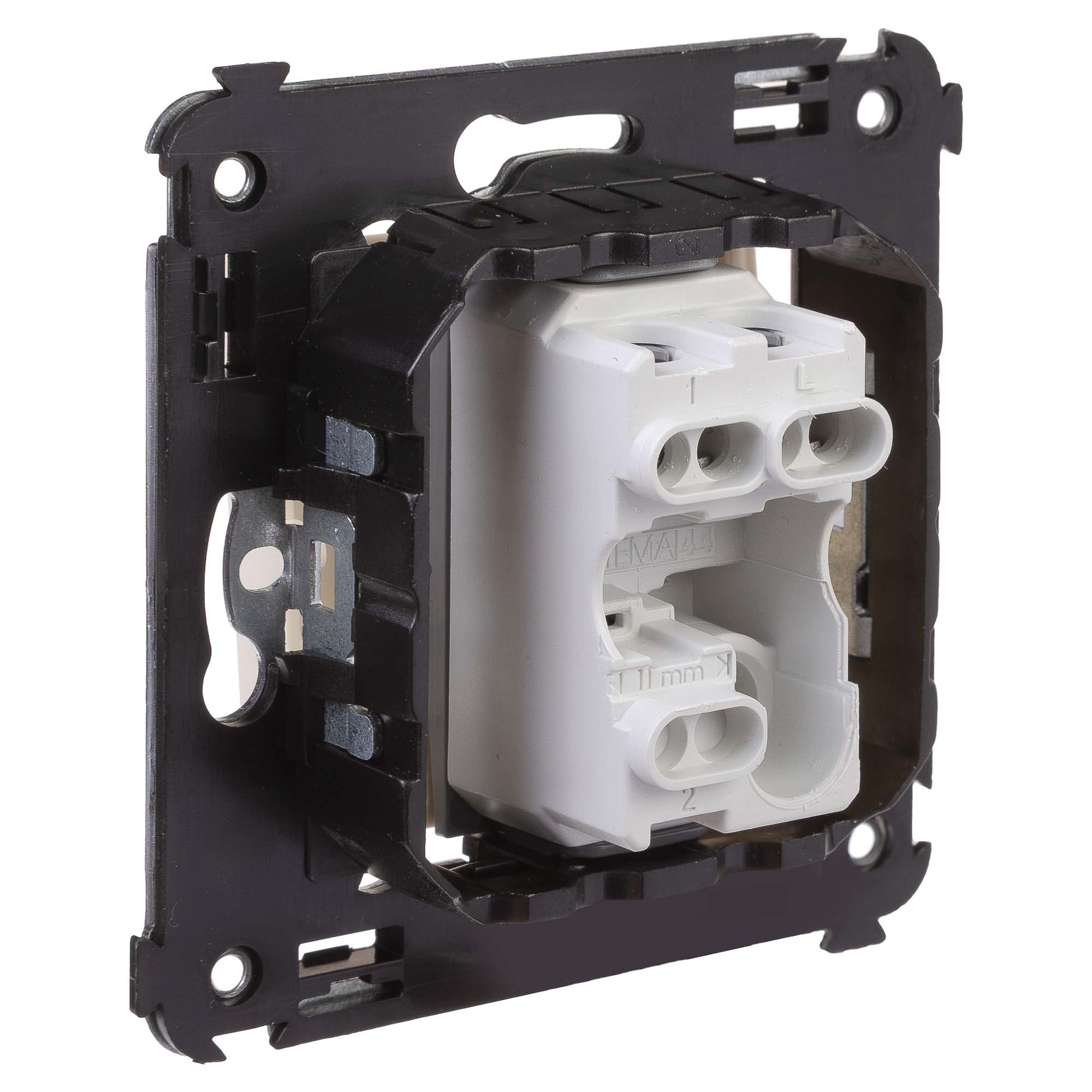 Выключатель одноклавишный в стену, "Avanti", "Ванильная дымка"