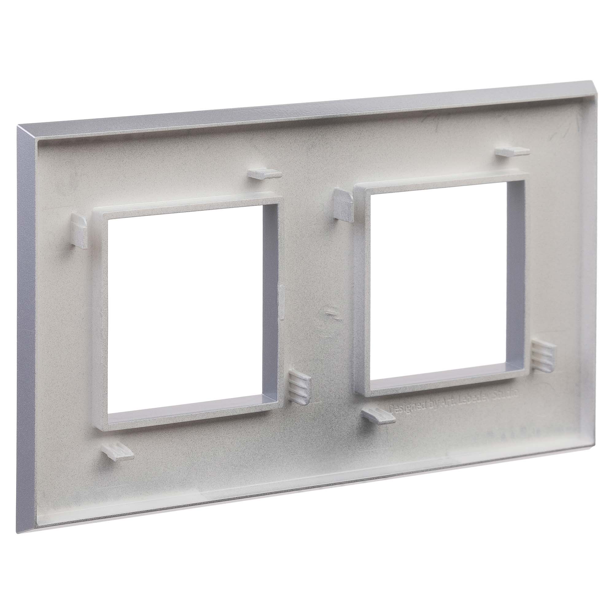 Рамка "Avanti", "Закаленная сталь", 2 поста (4 мод.)