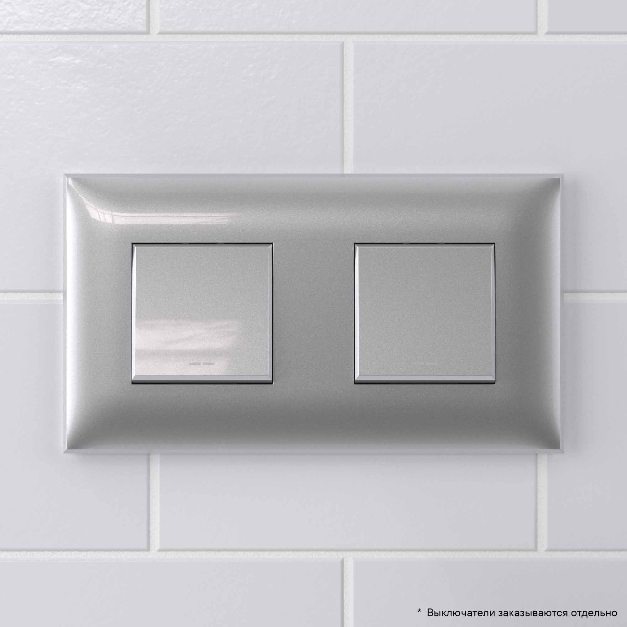 Рамка "Avanti", "Закаленная сталь", 2 поста (4 мод.)