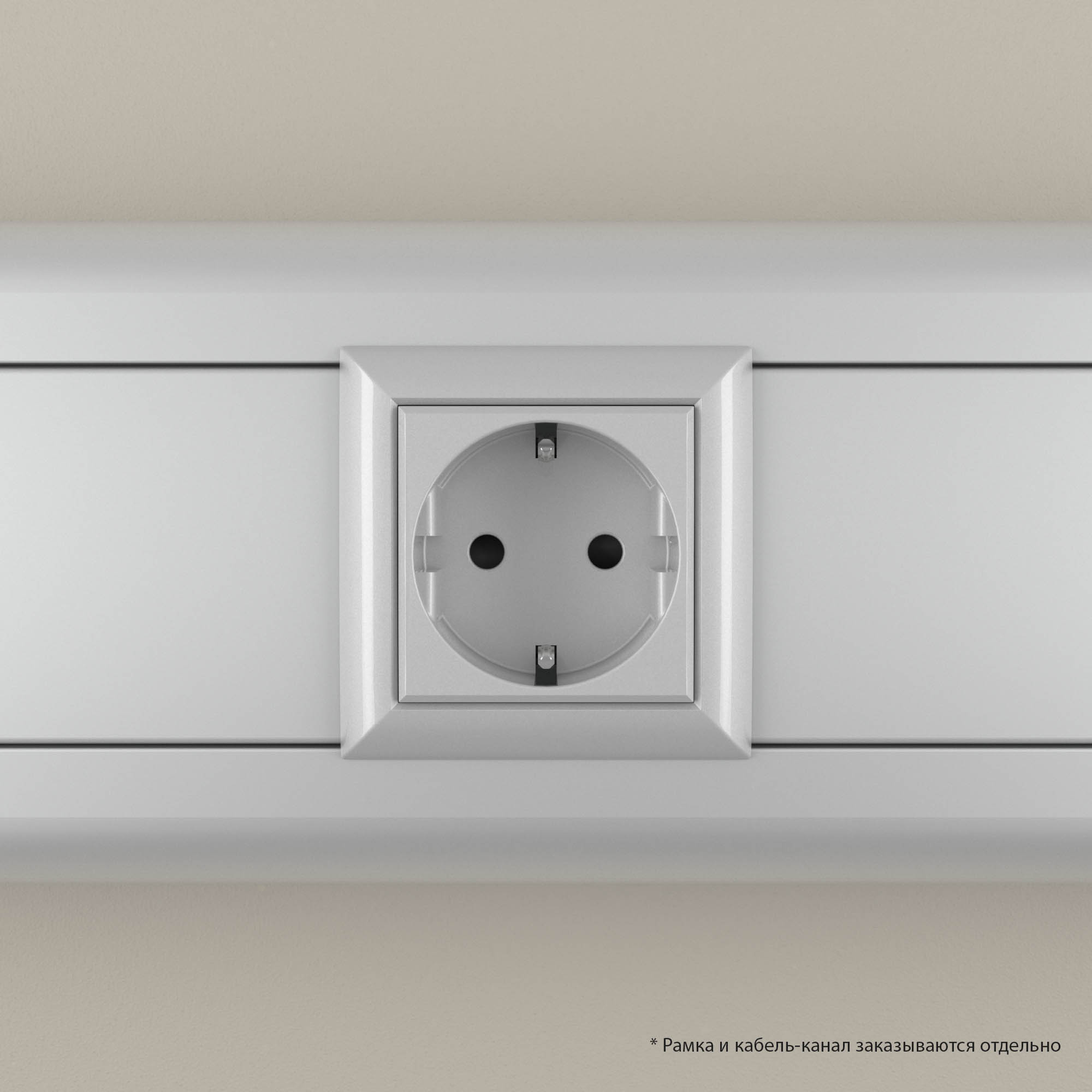 Розетка модульная, 2P+E, с з/ш, "Avanti", "Закаленная сталь", 2 модуля