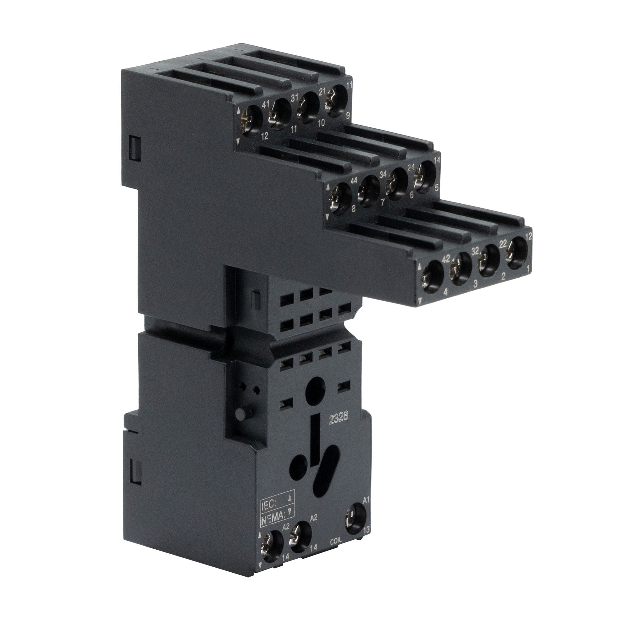 Колодка 3-х уровневая с винтовыми клеммами для реле на 4 группы