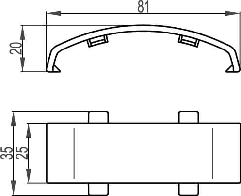 Накладка на стык кабель-канала GSP черная