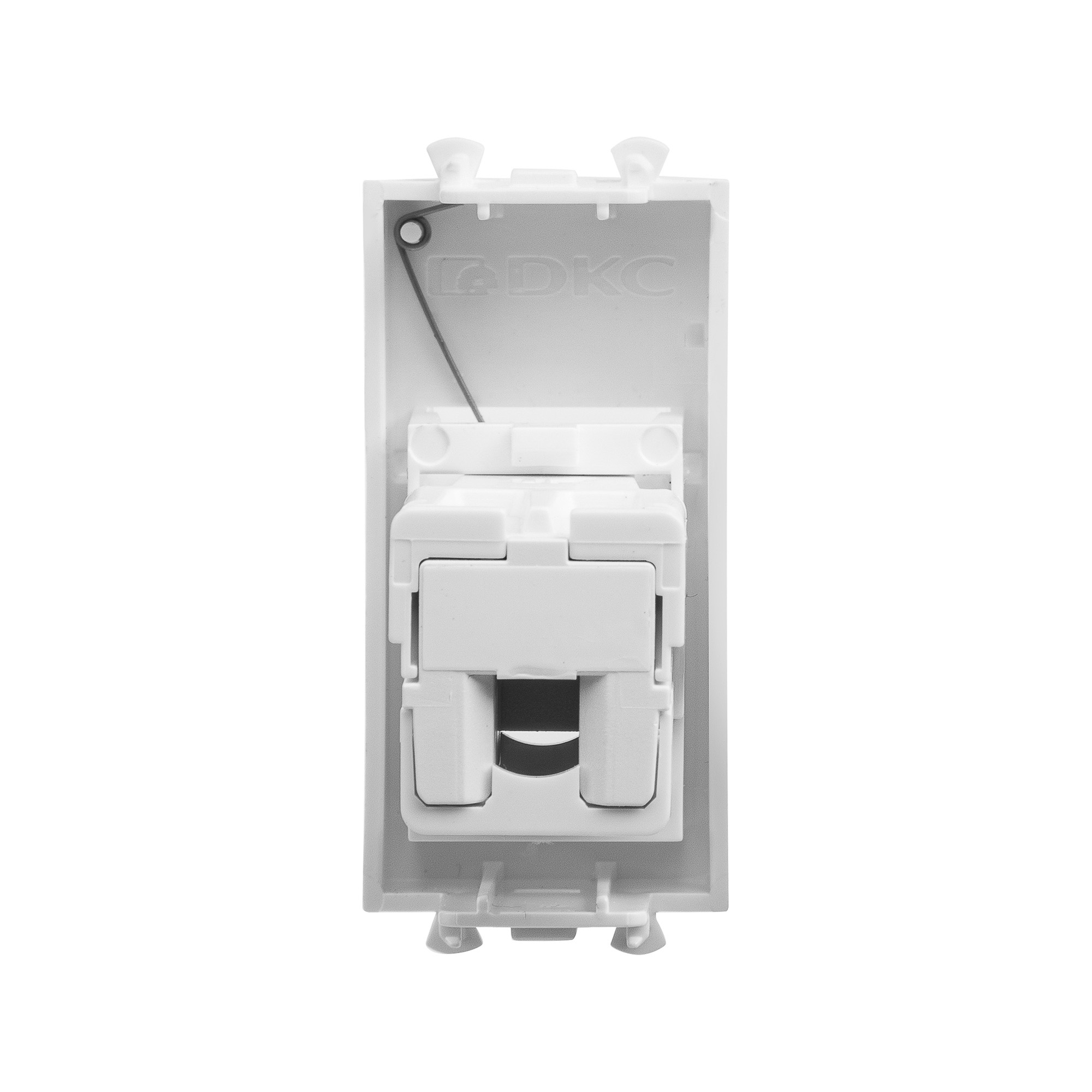 Телефонная розетка RJ-12 модульная, "Avanti", "Белое облако", 1 модуль