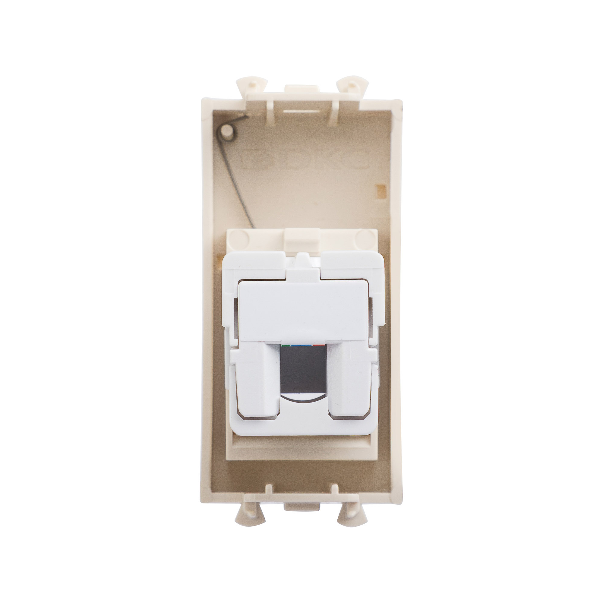 Телефонная розетка RJ-12 модульная, "Avanti", "Ванильная дымка", 1 модуль