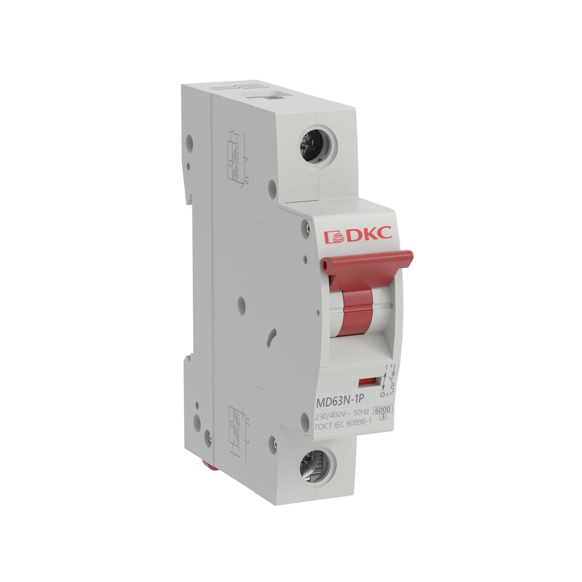 Автоматический выключатель модульный YON max типа MD63N, 6кА, 1 полюс, хар-ка C, 6А