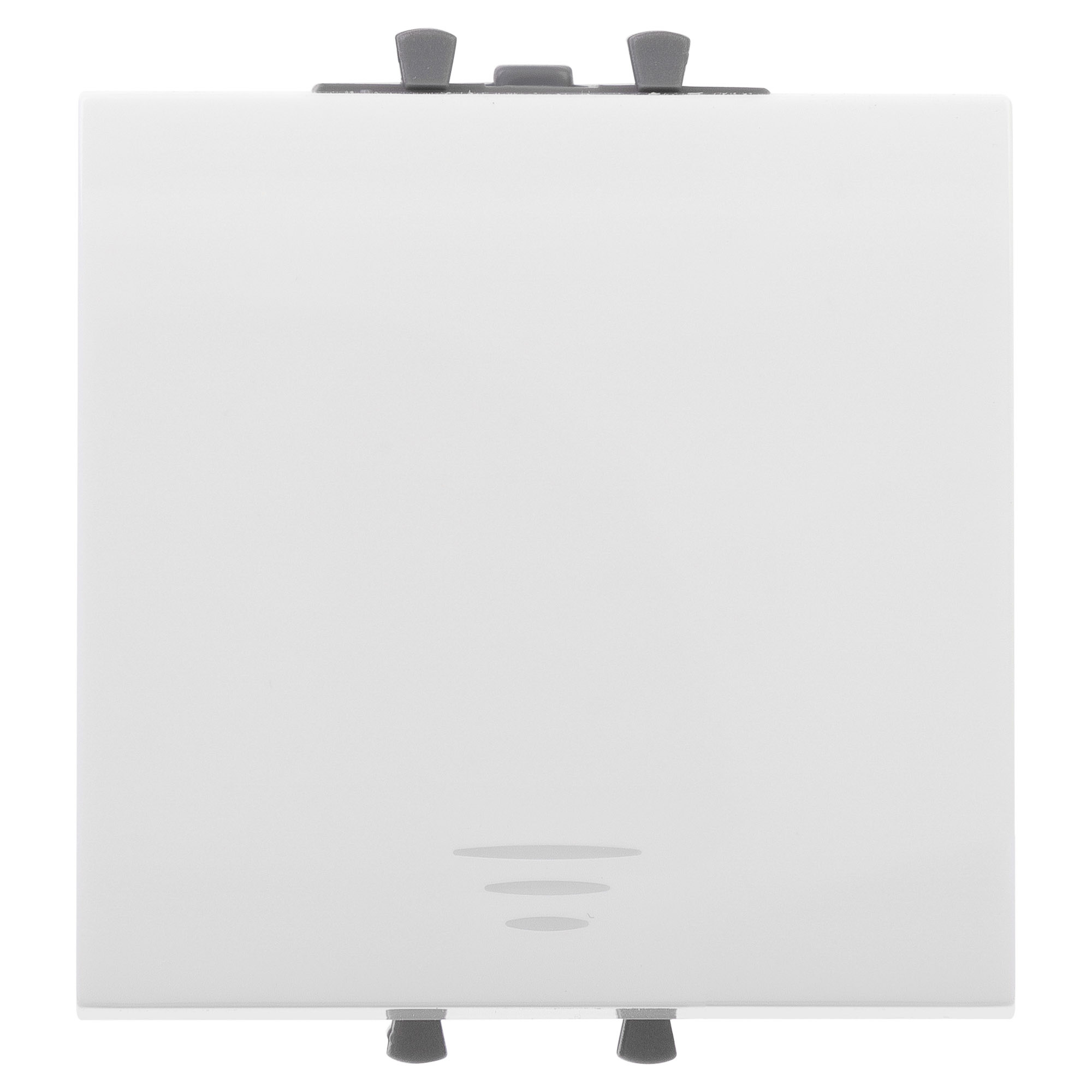 Кнопка одноклавишная модульная, "Avanti", "Белое облако", 2 модуля