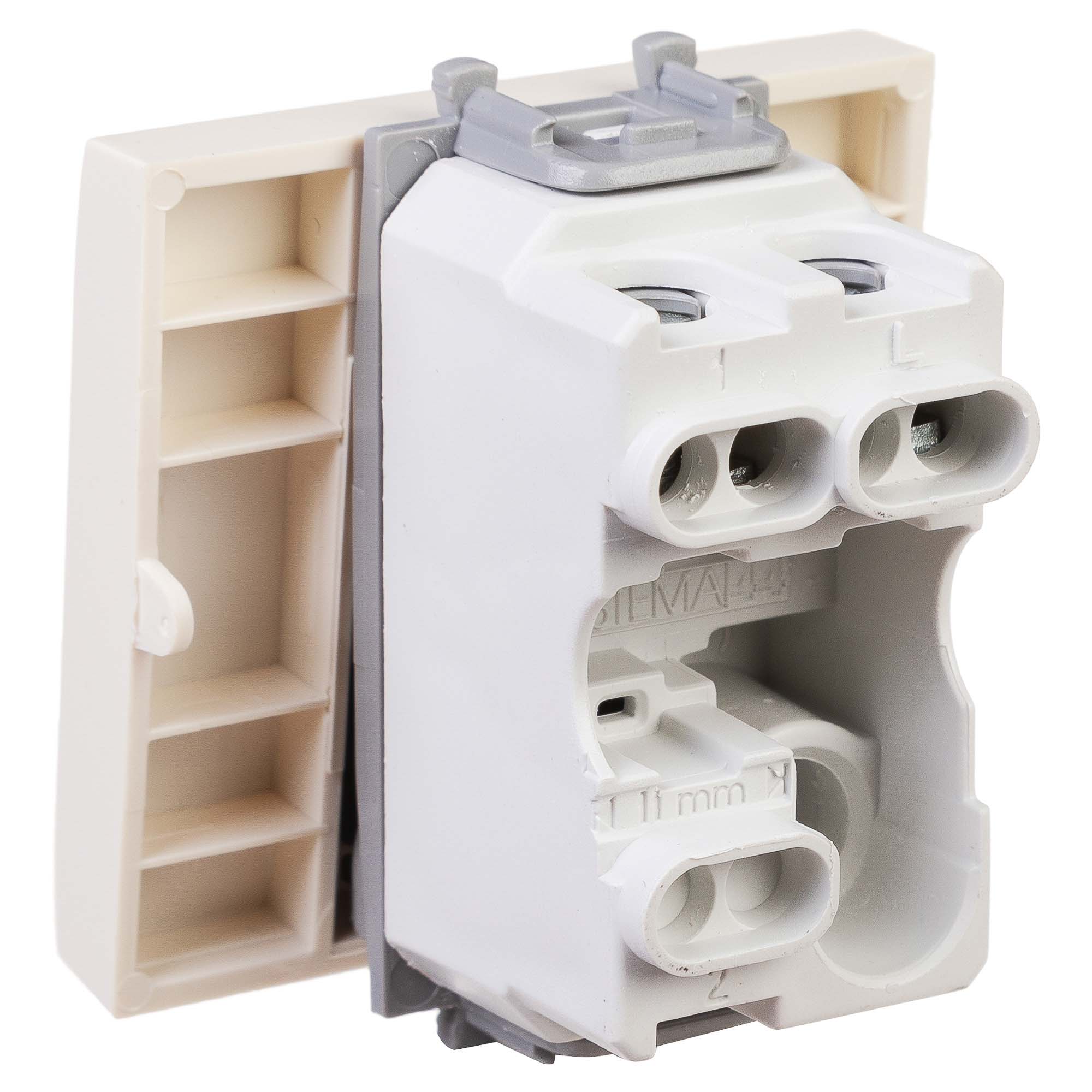 Кнопка одноклавишная модульная, "Avanti", "Ванильная дымка", 2 модуля