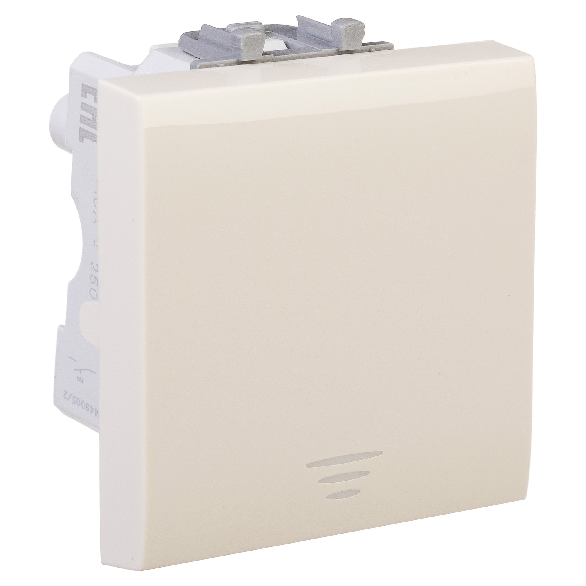 Кнопка одноклавишная модульная, "Avanti", "Ванильная дымка", 2 модуля