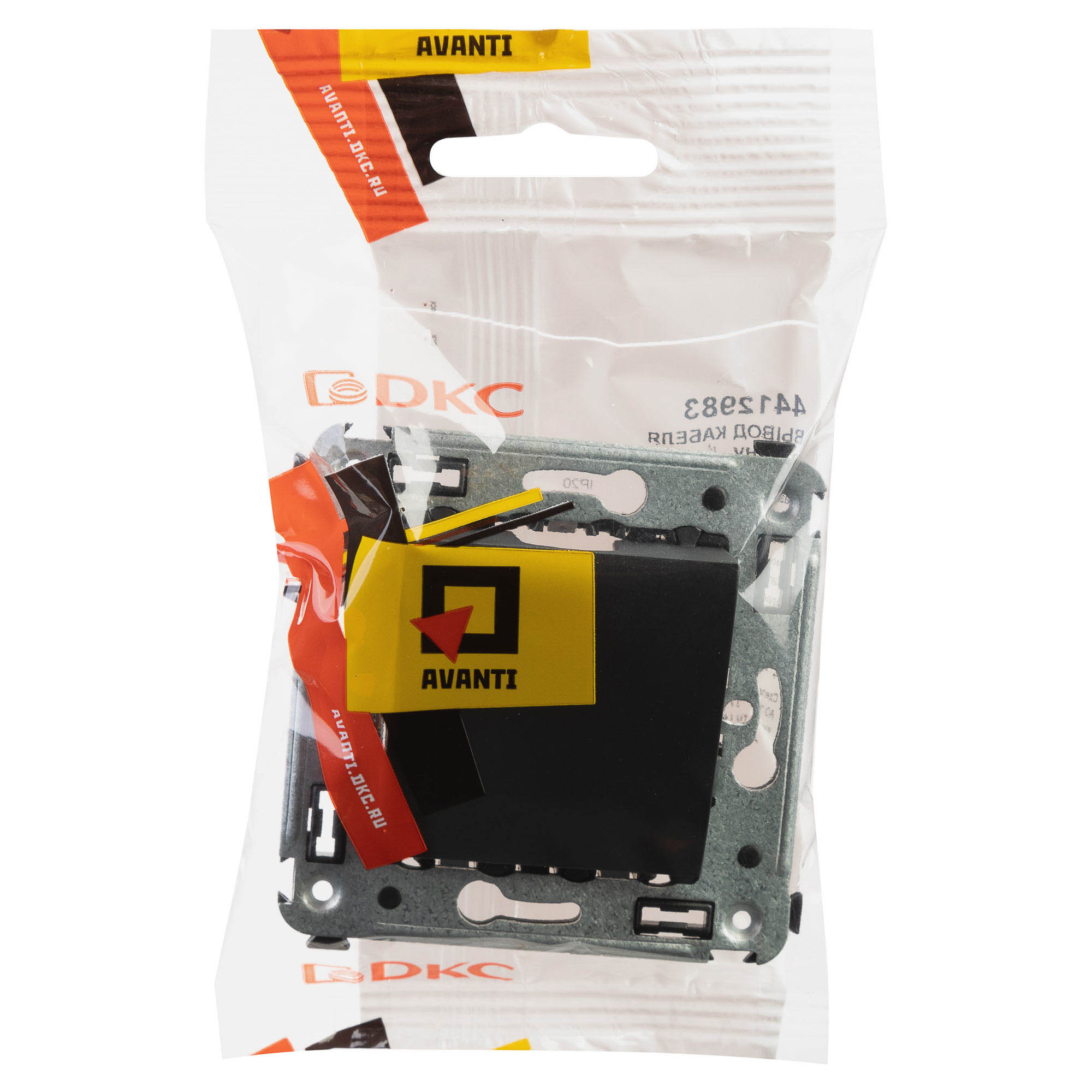 Вывод кабеля из стены "Avanti", "Черный матовый"