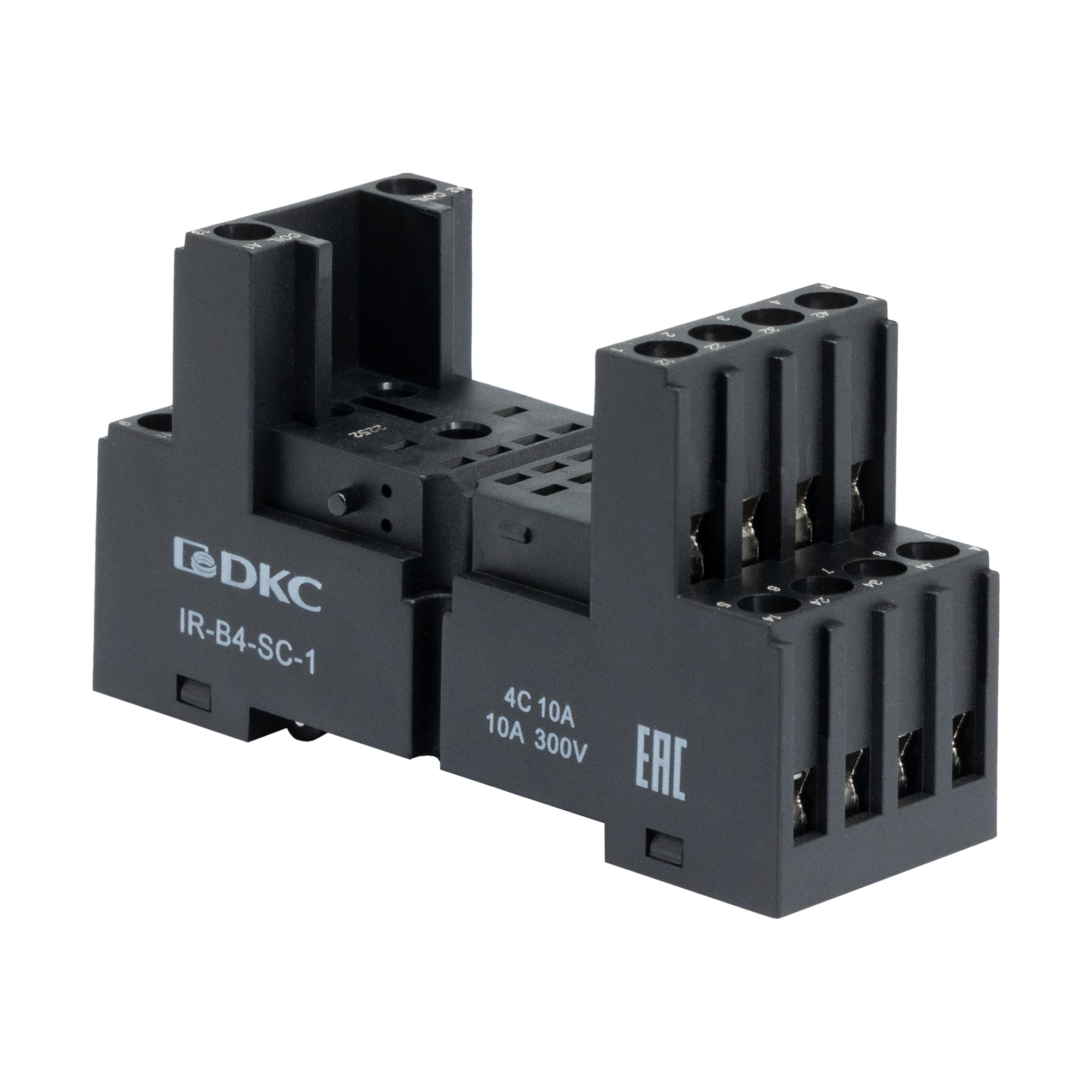 Колодка низкопрофильная 2-х уровневая с винтовыми клеммами для реле на 4группы