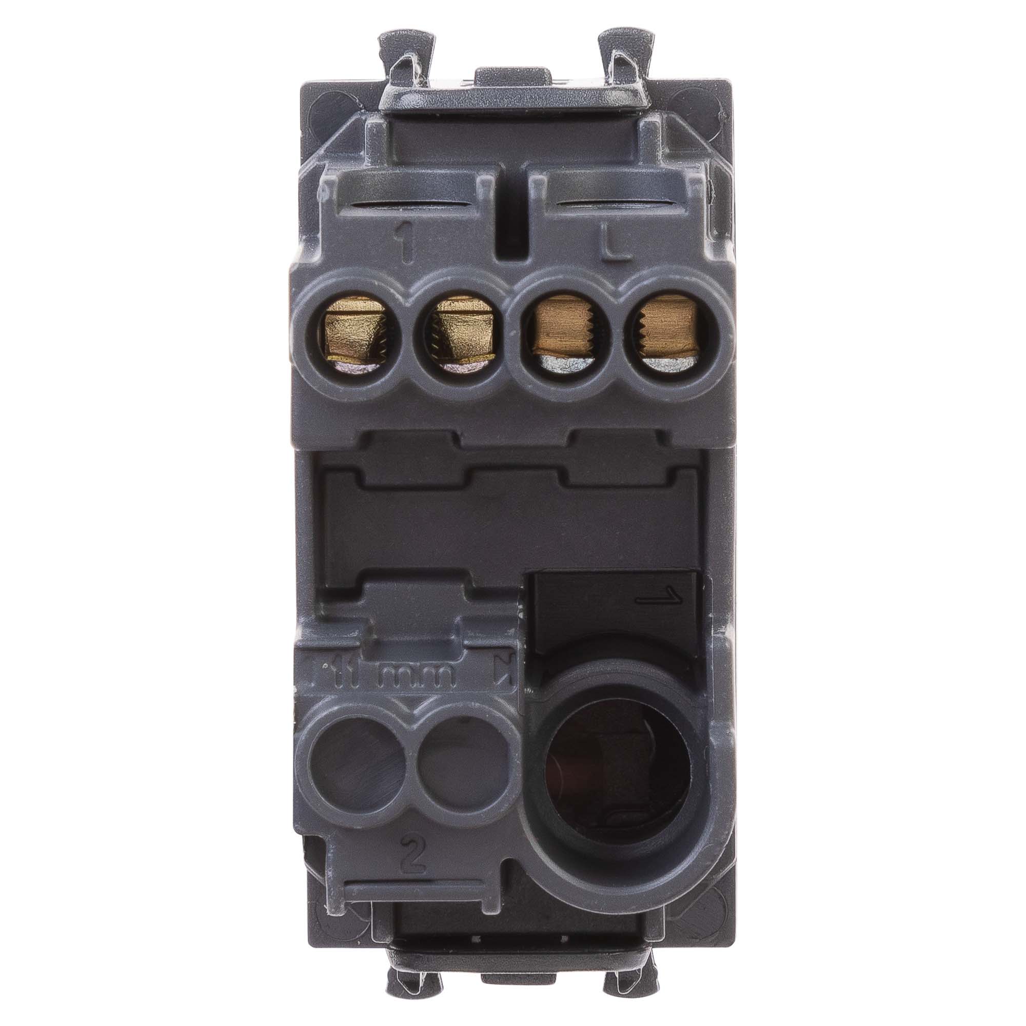 Выключатель модульный, "Avanti", "Черный матовый", 1 модуль