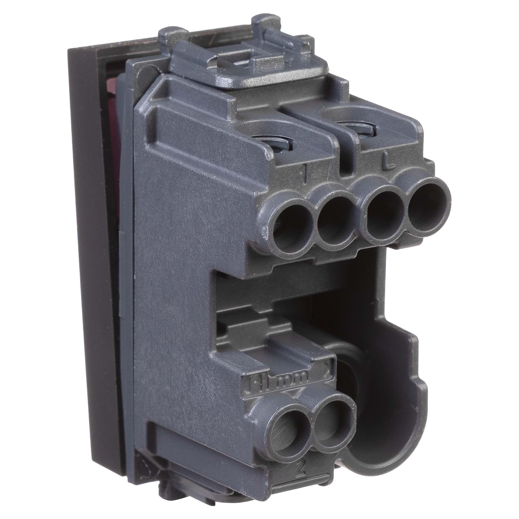 Выключатель модульный, "Avanti", "Черный матовый", 1 модуль