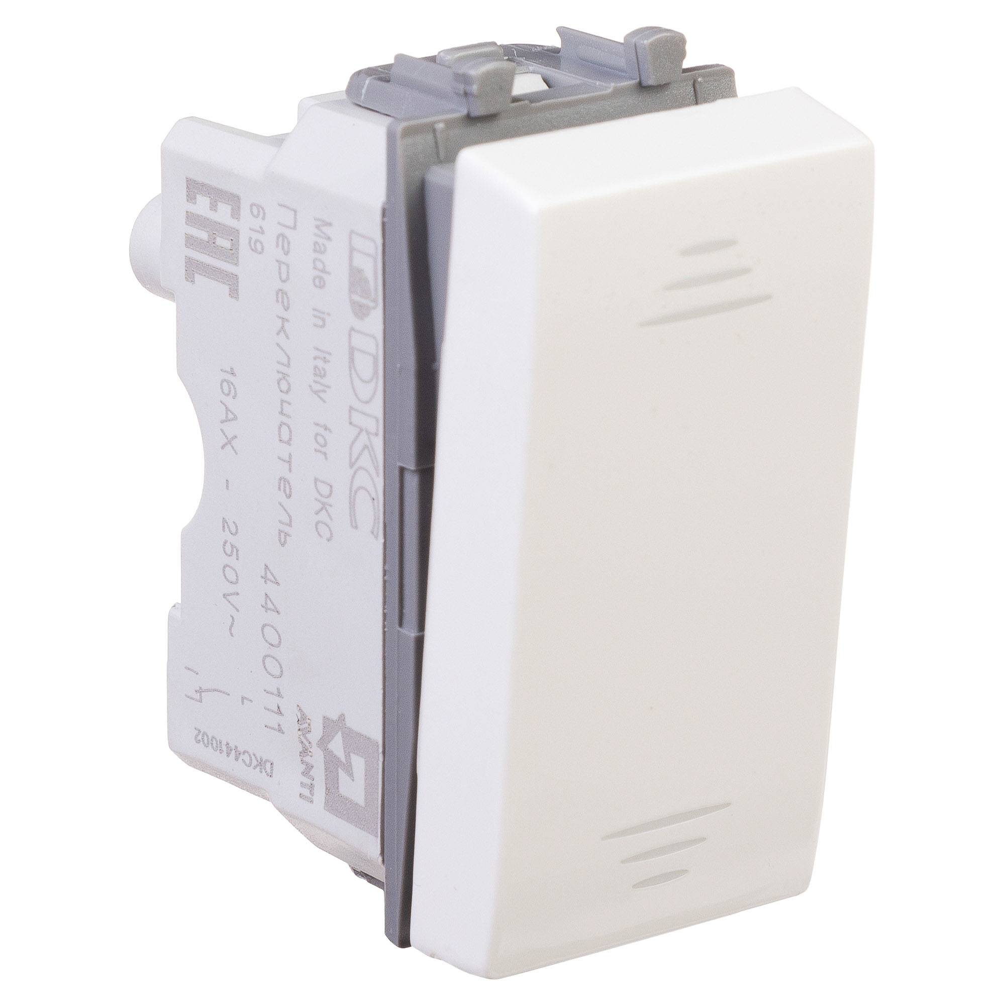 Переключатель модульный, "Avanti", "Белое облако", 1 модуль