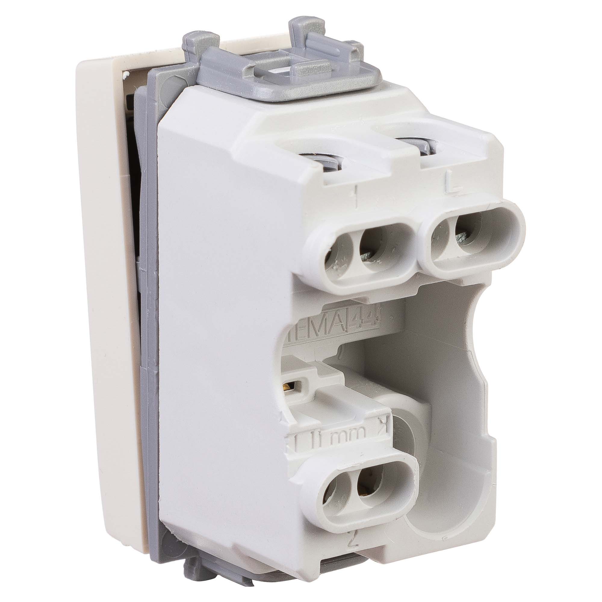 Переключатель модульный, "Avanti", "Ванильная дымка", 1 модуль